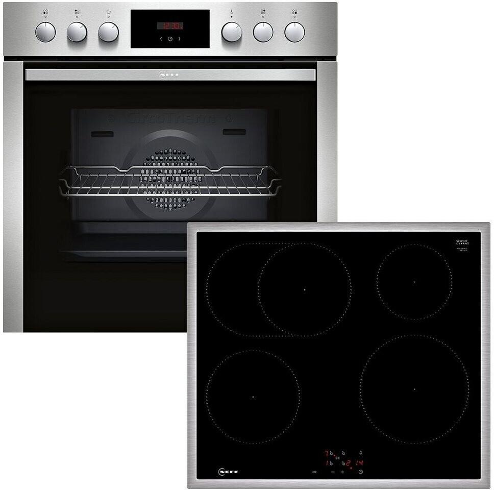 Neff EDX4I0 N30/N50 A+ Einbauherdset mit Induktionskochfeld (E1CCD2AN4 + M56SBF1L0), 60 cm breit, 71 L, Kinderischerung, Edelstahl