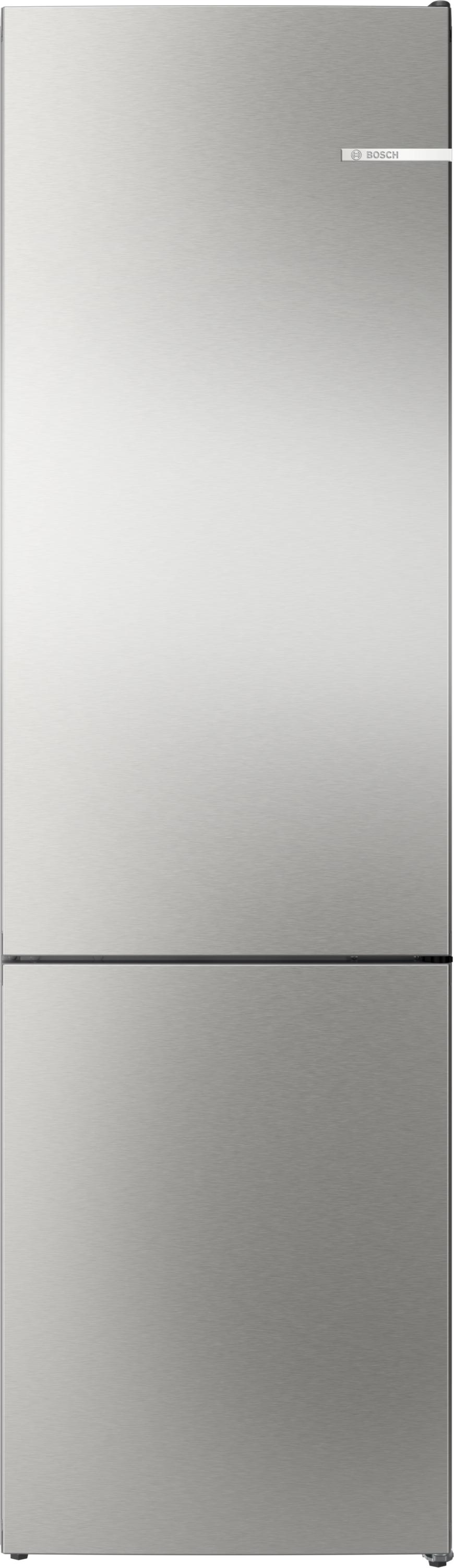 Bosch KGN392I1F Serie 4, Freistehende Kühl-Gefrier-Kombination mit Gefrierbereich unten, 203 x 60 cm, Edelstahl