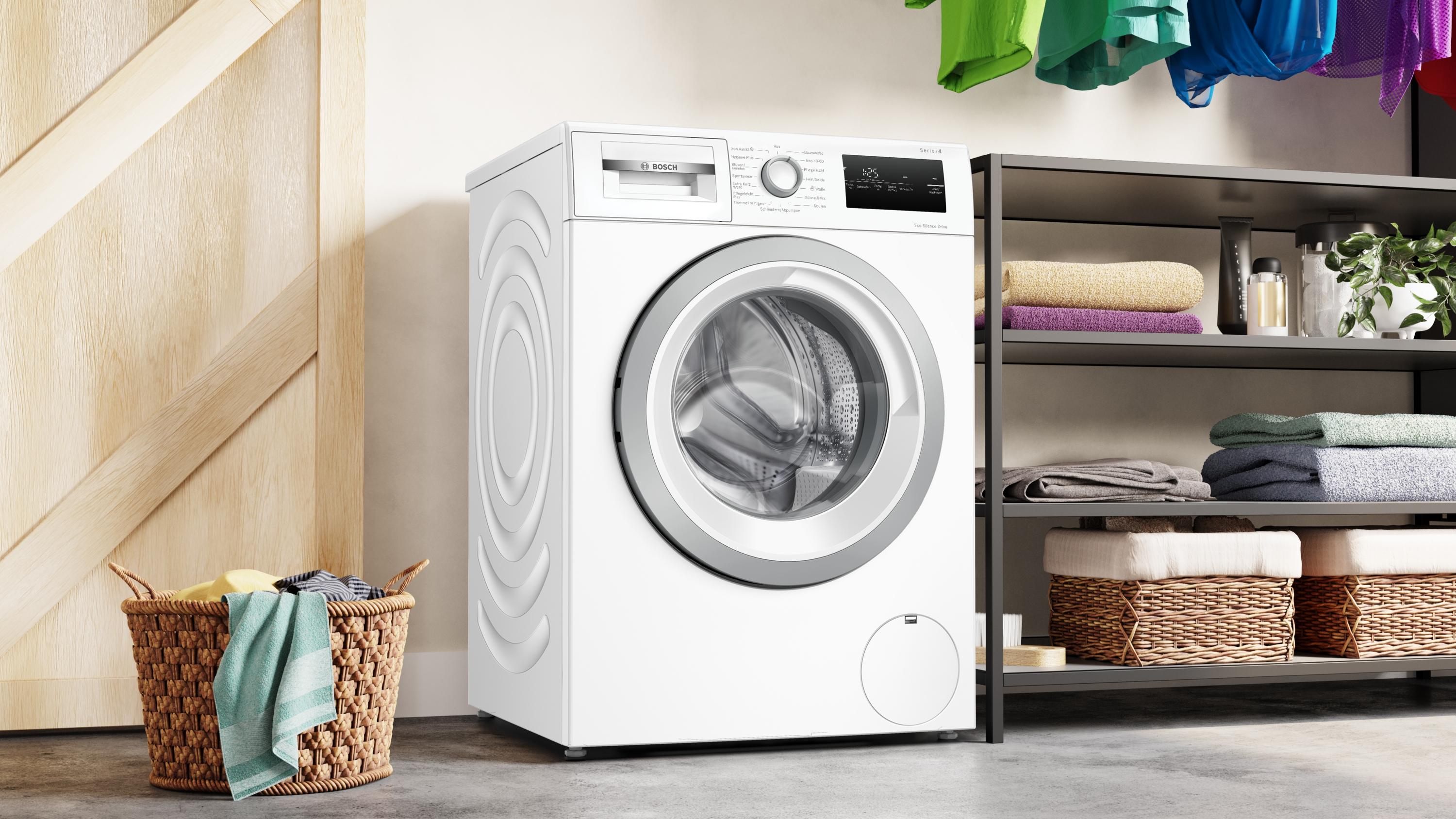 Bosch WAN28127 8 kg Serie 4 Frontlader Waschmaschine, 1400 U/min., 60cm breit, Iron Assist, Speed Perfect, LED Display, weiß