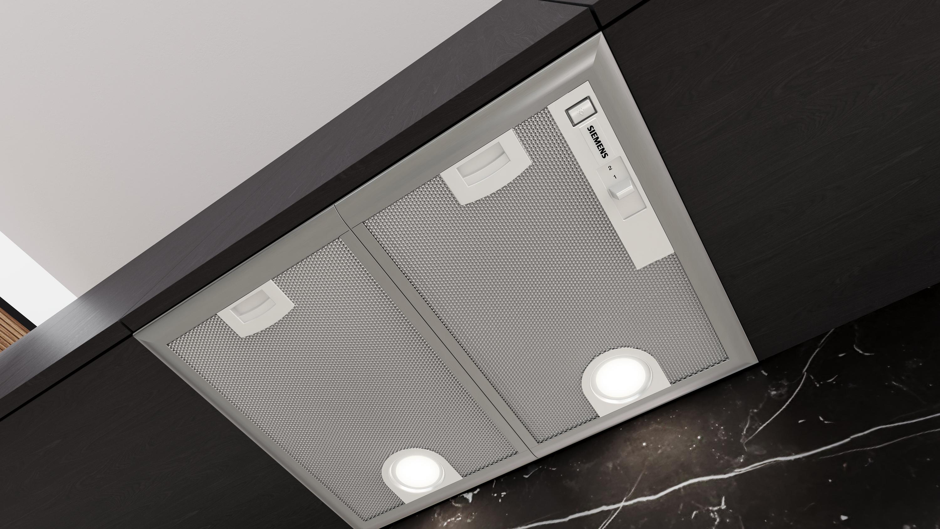 Siemens LB55566 iQ300, Lüfterbaustein, Dunstabzugshaube 53 cm, Silbermetallic