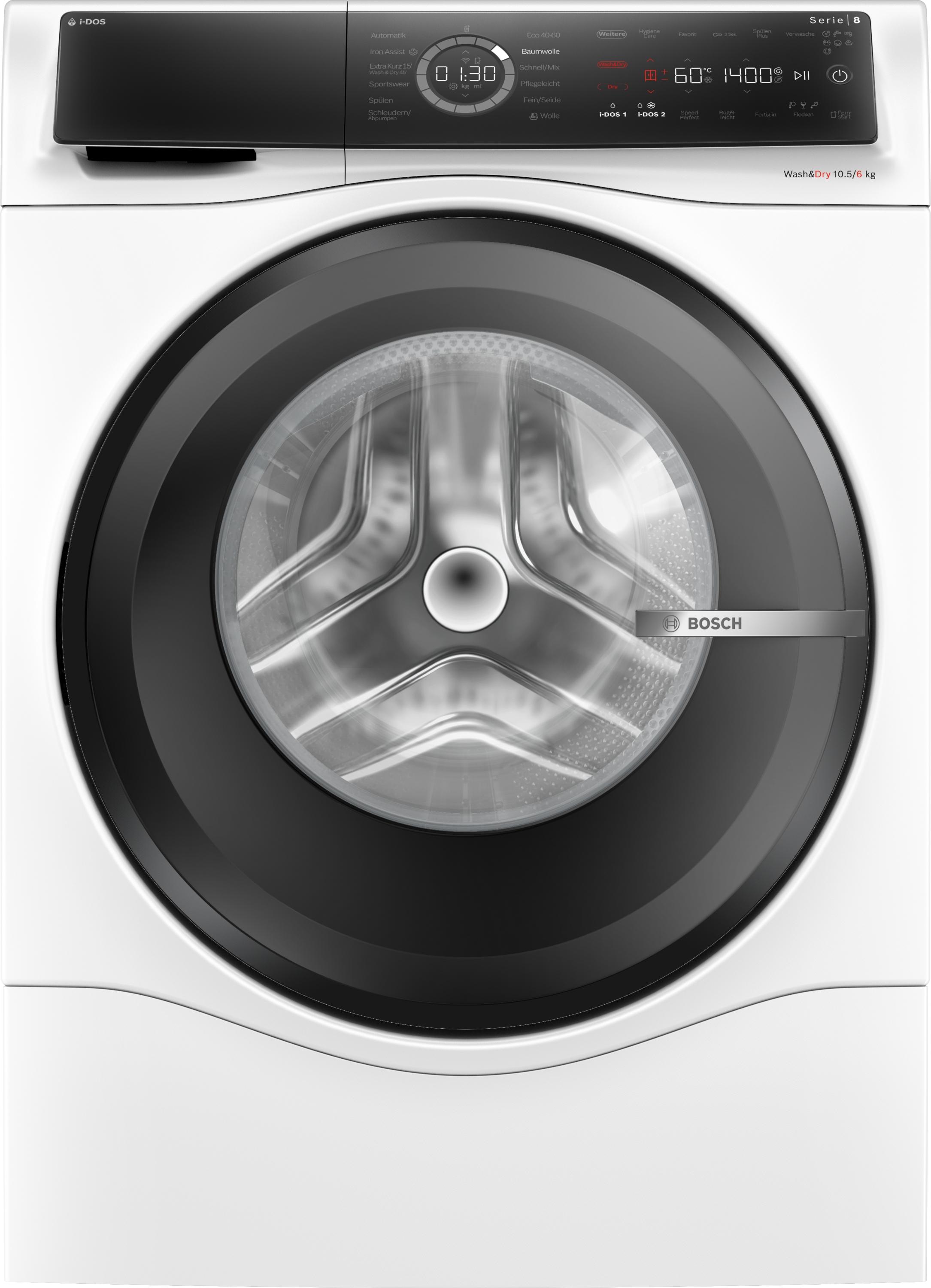 Bosch WNC254A40 Serie 8, Waschtrockner, 10.5/6 kg, max. 1400 U/min.