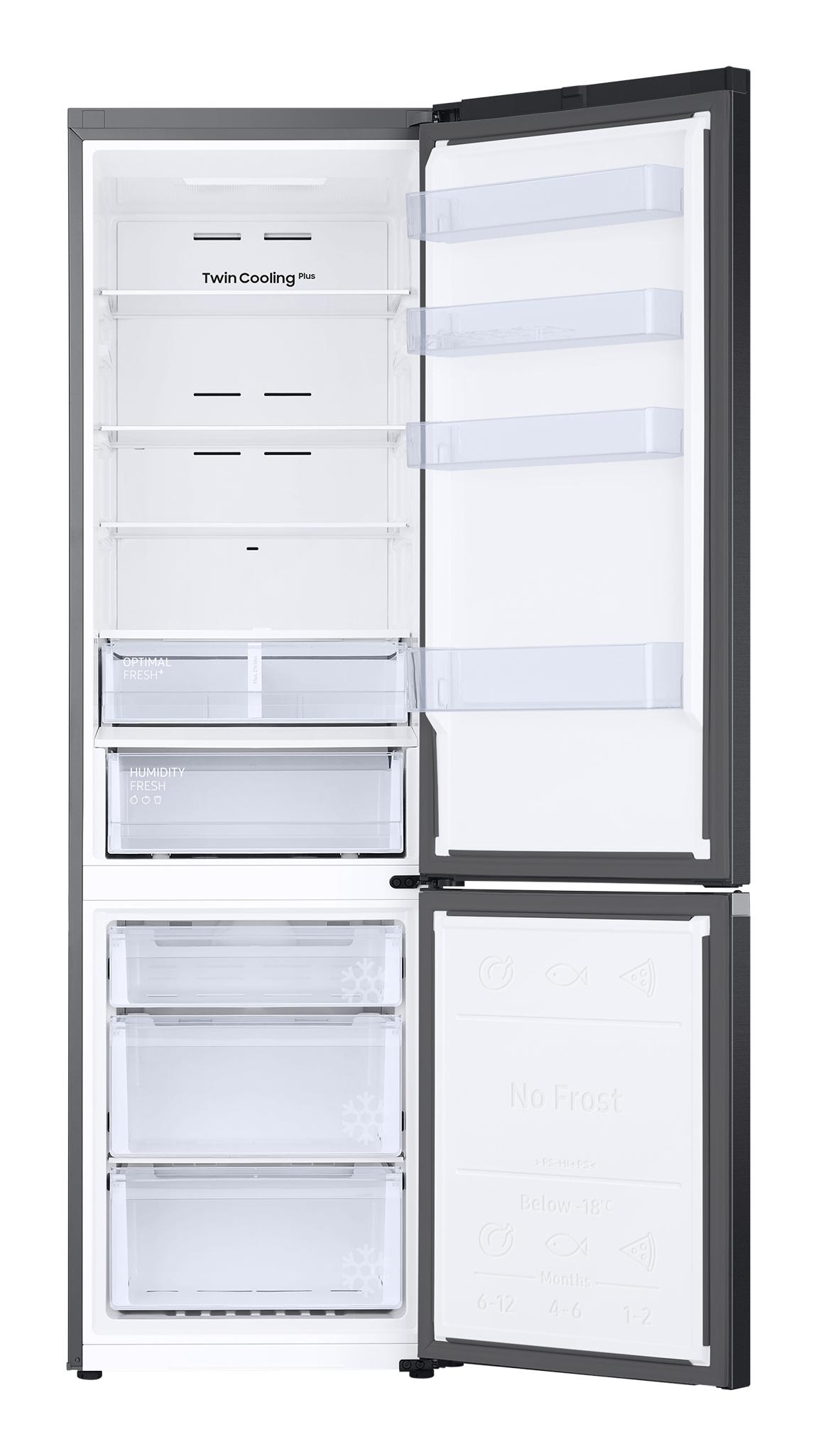Samsung RB38C607AB1/EF, Kühl-/Gefrierkombination, 203cm, 387 ℓ, Premium Black Steel RB38C607AB1 Freistehend 387 l Schwarz