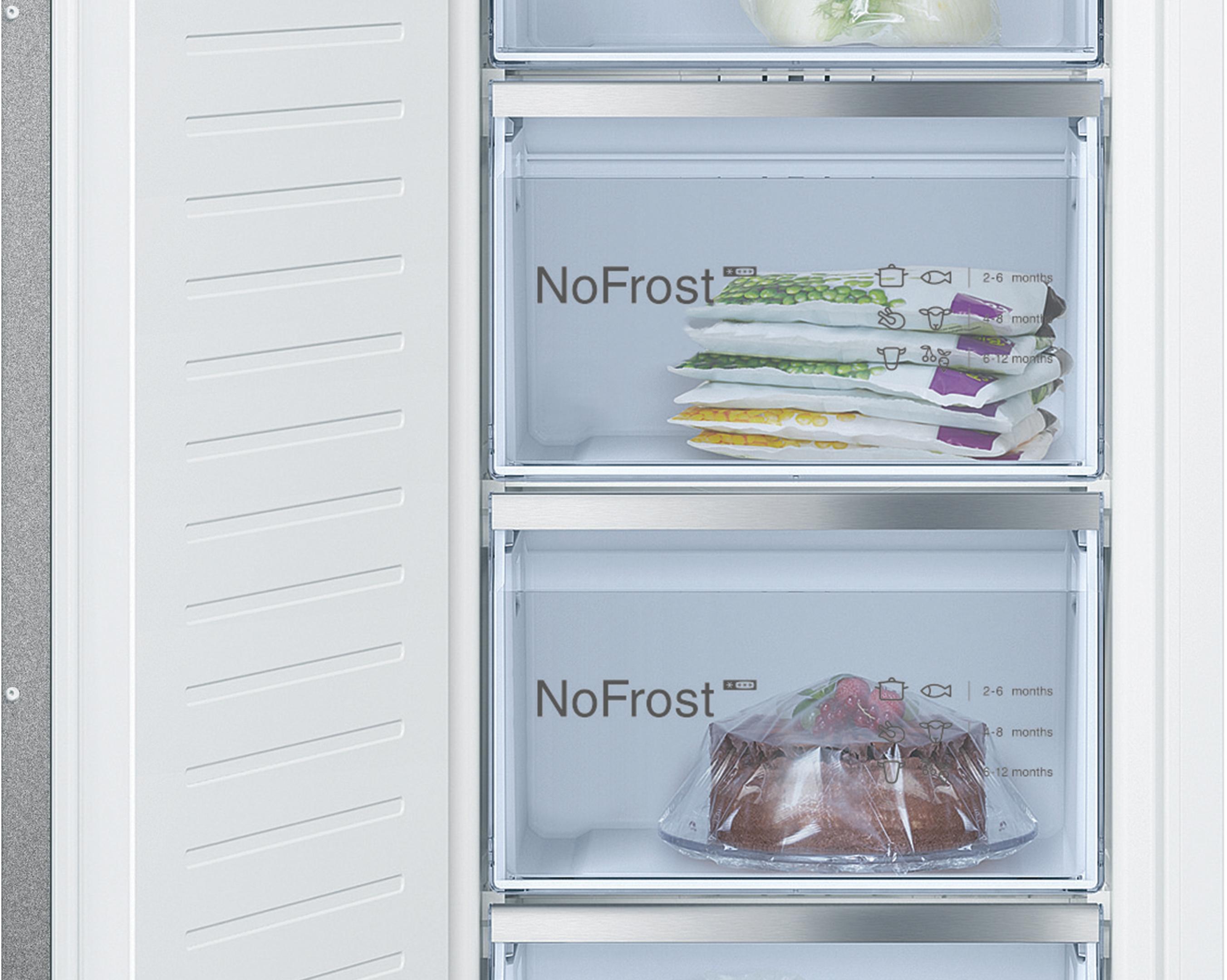 Bosch GIN81ACE0 Serie 6, Einbau-Gefrierschrank, 177.2 x 55.8 cm, Flachscharnier mit Softeinzug