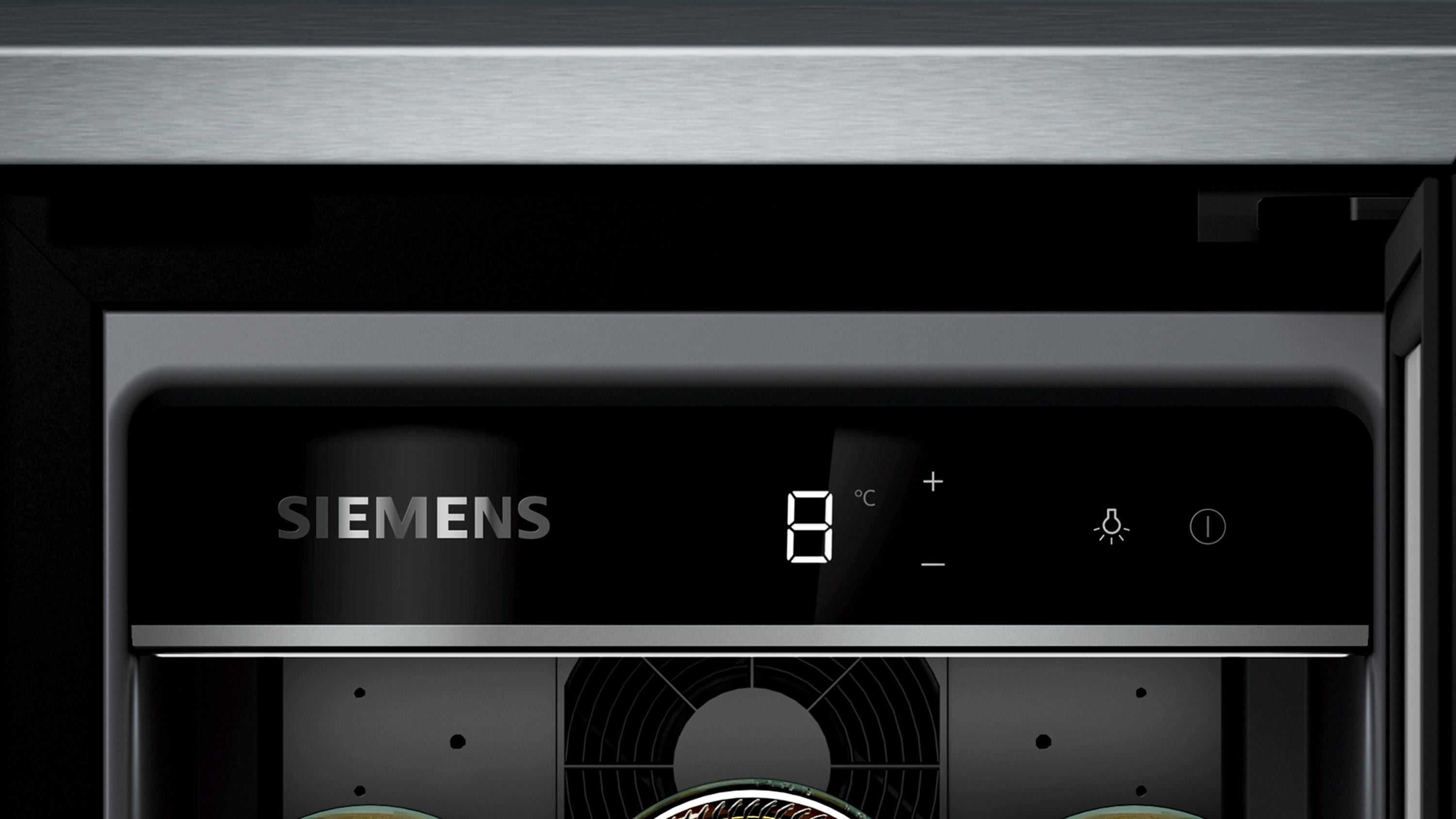 Siemens KU20WVHF0 Einbau Weinkühlschrank 82 cm Nische LED Beleuchtung, F