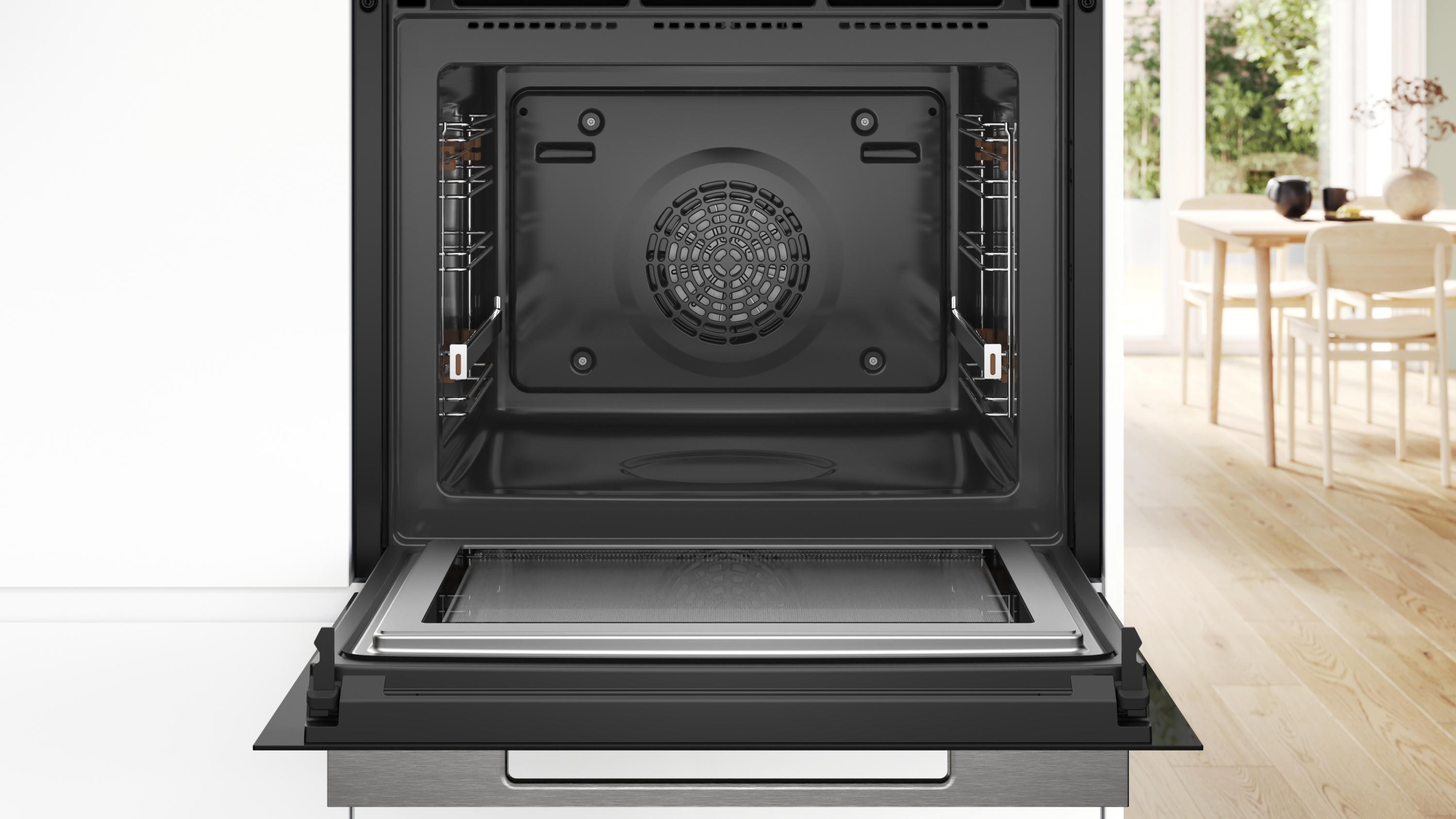 Bosch HMG776NB1 Serie 8, Einbau-Backofen mit Mikrowellenfunktion, 60 x 60 cm, Schwarz