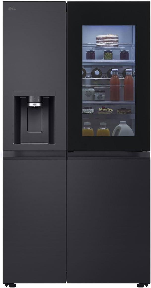 LG GSXE91EVAD InstaView Side-by-Side Kühlschrank Essence Black Steel