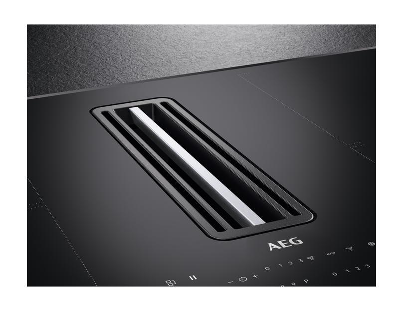 AEG CCE84751CB Induktion Kochfeld rahmenlos mit Dunstabzug 83 cm breit Umluftversion, EEK A+