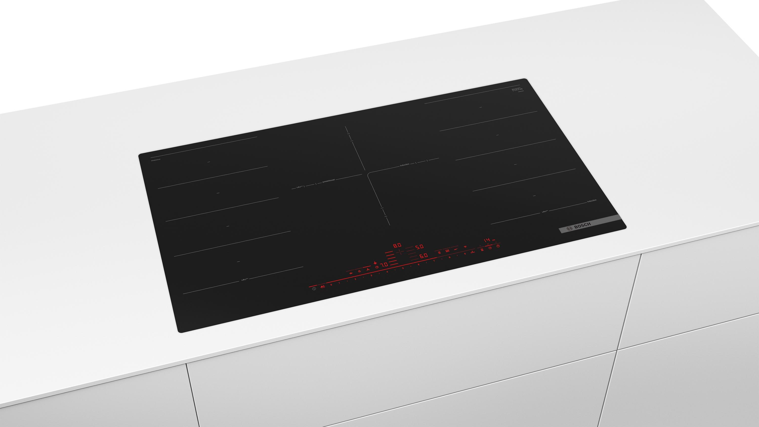 Bosch PXV901DV1E Serie 8 Induktionskochfeld, Glaskeramik, 90 cm breit