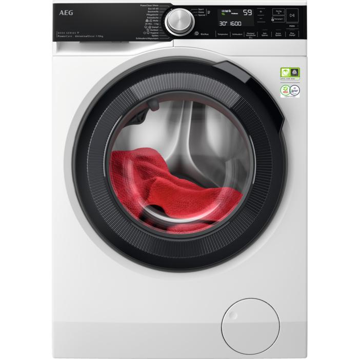 AEG LR8E80600 10 kg Frontlader Waschmaschine, 1600 U/Min, WiFi, UniversalDose Schublade, Mengenautomatik, LED-Display, weiß, A