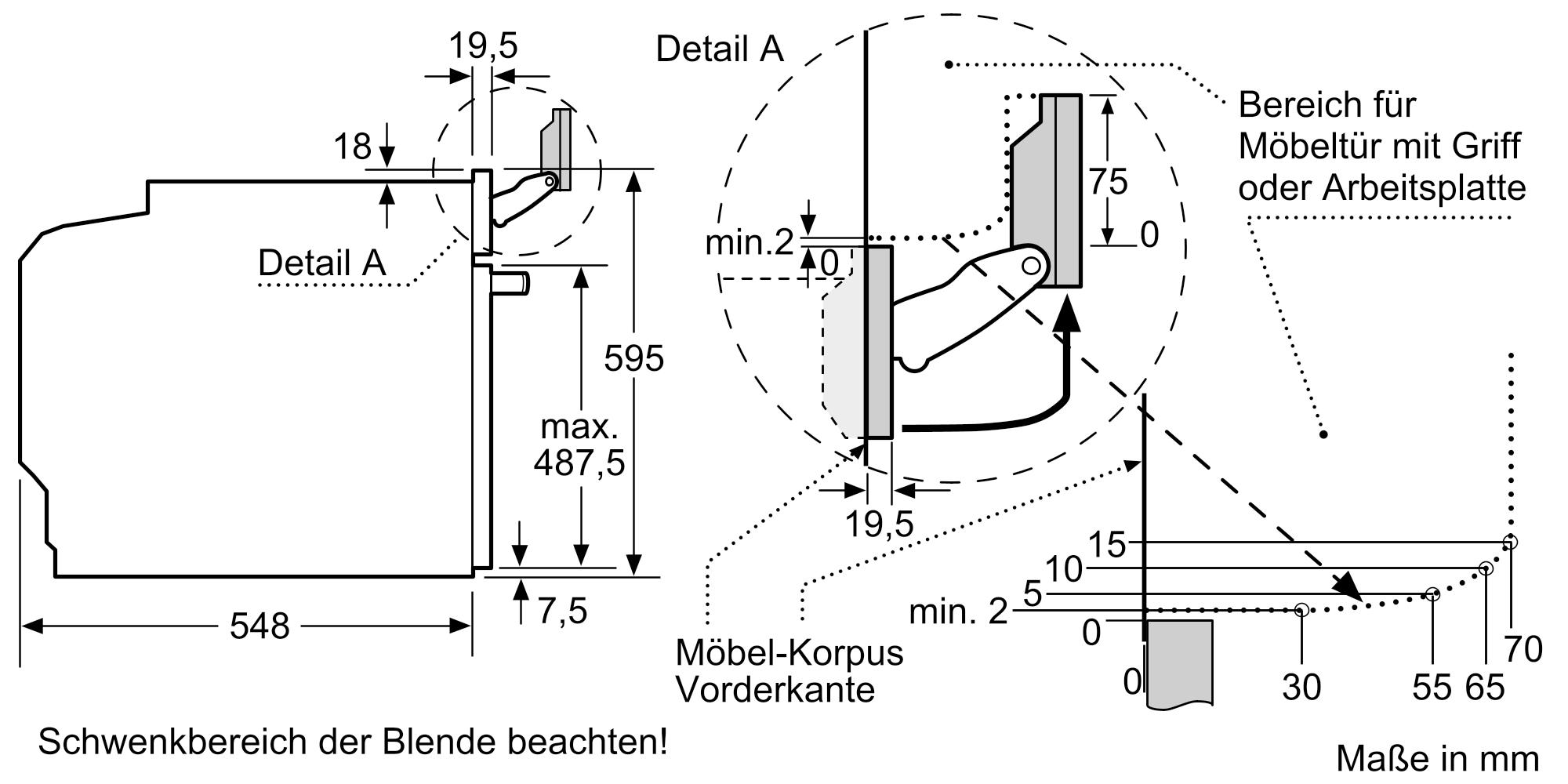 Bosch HRG7764B1 Serie 8 Einbau-Backofen mit Dampfunterstützung, 71l, Air Fry, Pyrolyse, Home Connect, digitale Bedienring, manueller Dampfstoß, schwarz. A+