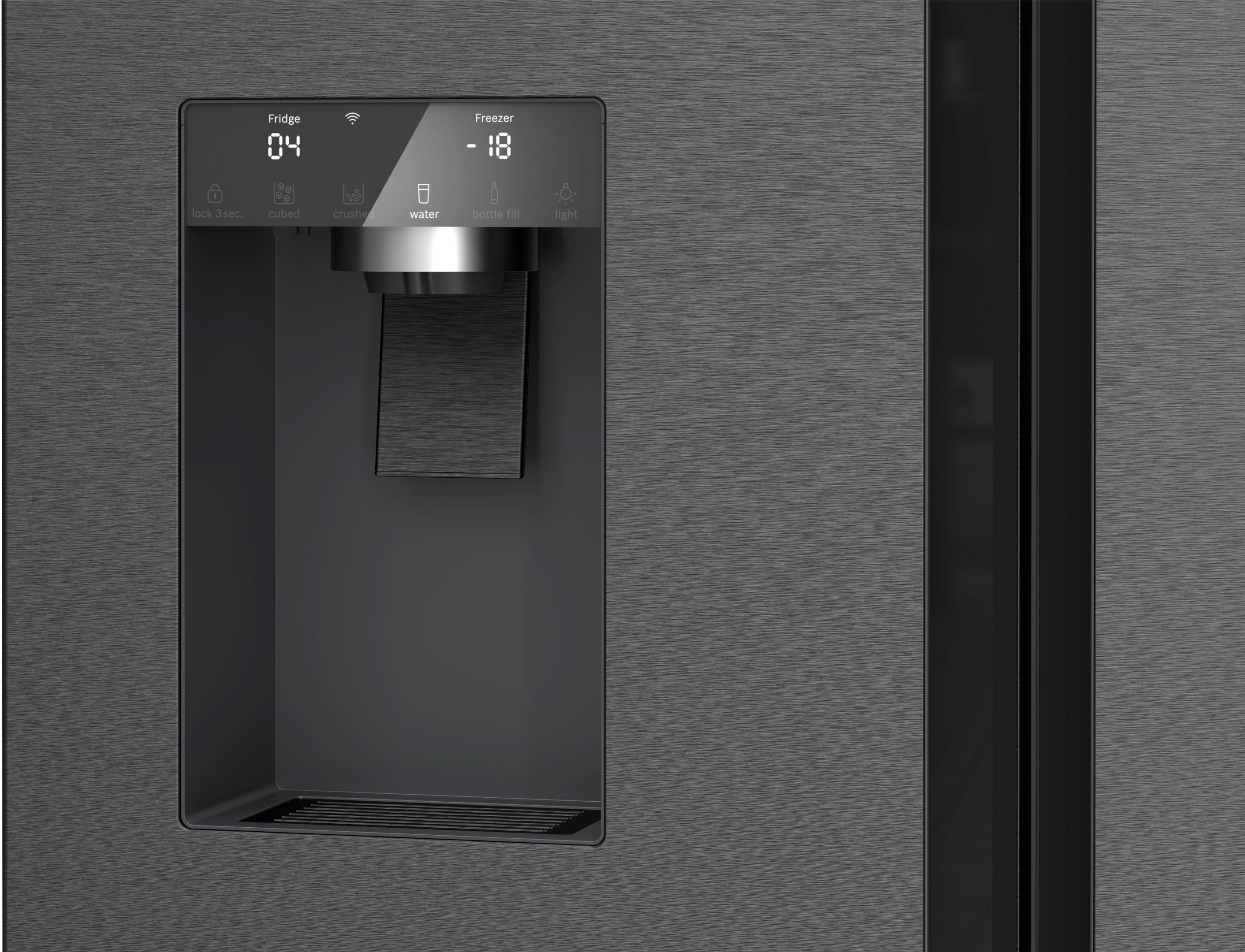 Bosch KFI96AXEA Serie 6, Kühl-Gefrier-Kombination, mehrtürig, 183 x 90.5 cm, Gebürsteter schwarzer Stahl AntiFingerprint, Total No Frost