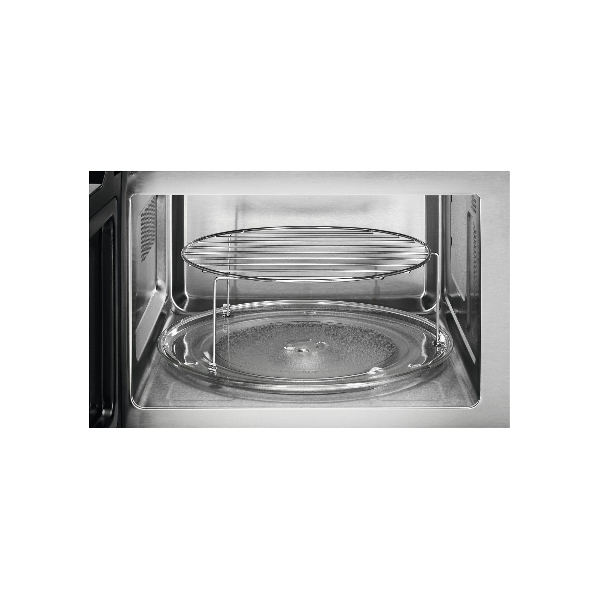 AEG OS5MG20EB Einbau-Mikrowelle, 20 l, 800 W, Grillfunktion, LED-Display, elektronische Öffnung, Anti-Fingerabdruck, schwarz