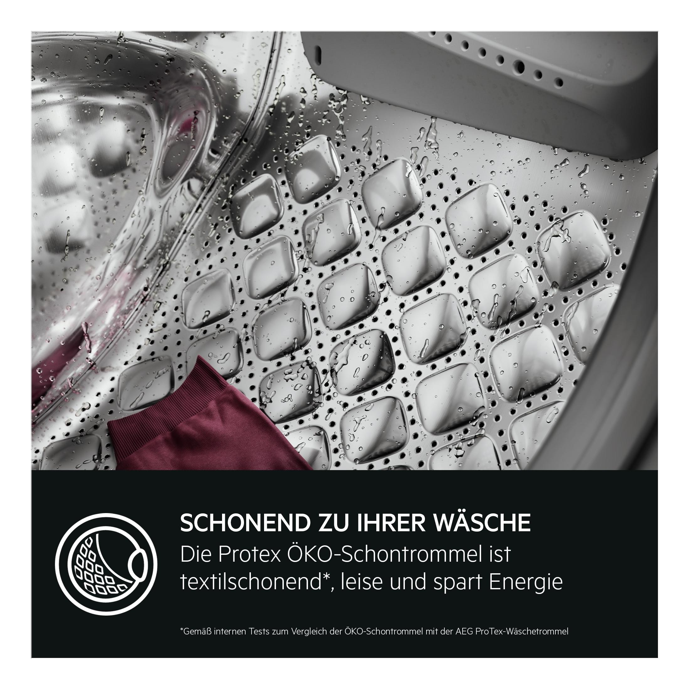 AEG LR8E80600 10 kg Frontlader Waschmaschine, 1600 U/Min, WiFi, UniversalDose Schublade, Mengenautomatik, LED-Display, weiß, A