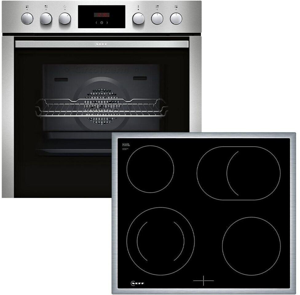 Neff EDX40 N30/N50 Einbauherdset mit Elektrokochfeld (E1CCD2AN3 + M13R42N2), 60 cm breit, 71 L, 7 Heizarten, Edelstahl