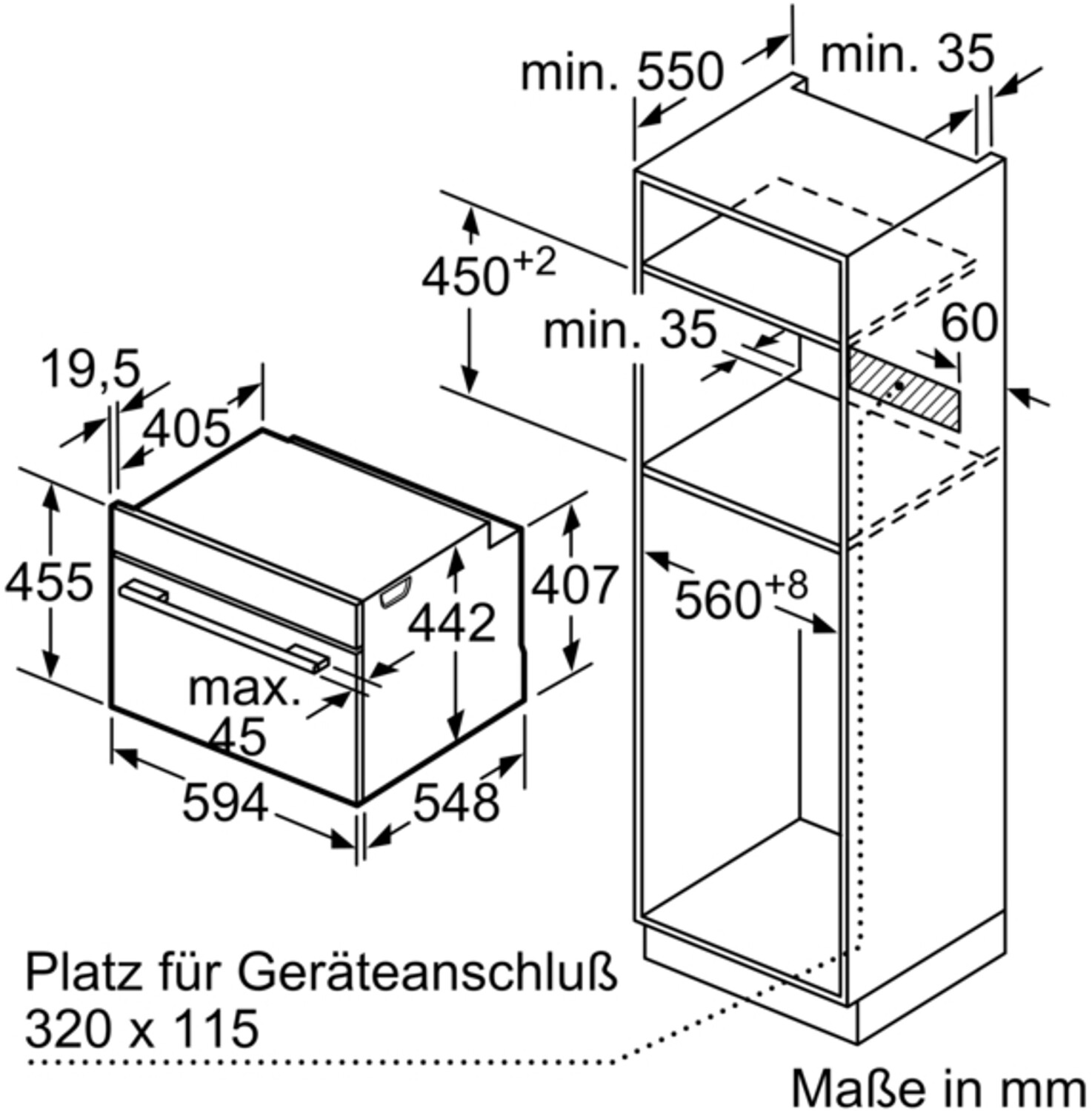 Bosch CBG7341B1 Serie 8 Einbau-Kompaktbackofen, 60cm breit, 47l, Home Connect, Air-Fry, schwarz, A