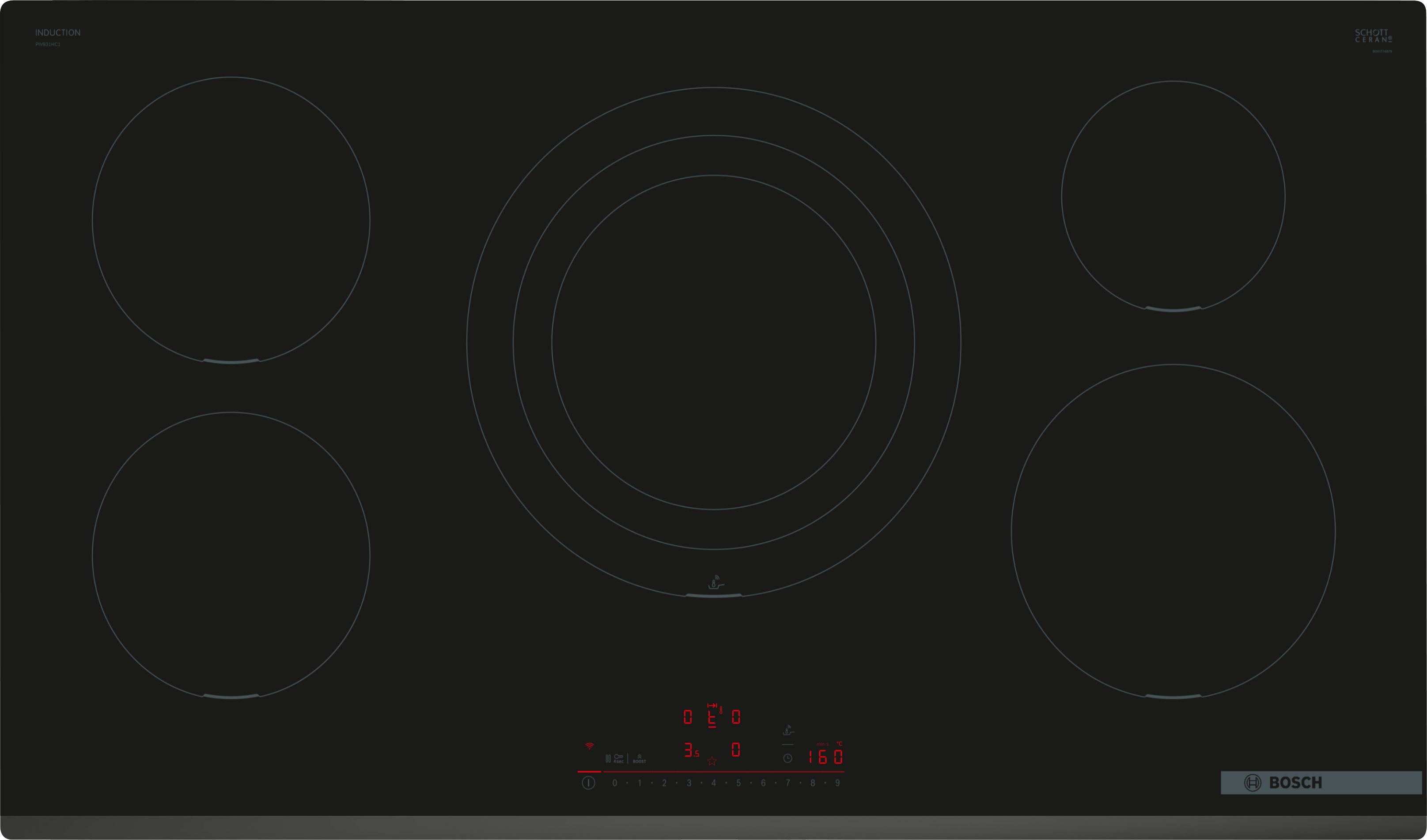 Bosch PIV931HC1E, Induktionskochfeld, Serie 6, Rahmenlos aufliegend, 90 cm