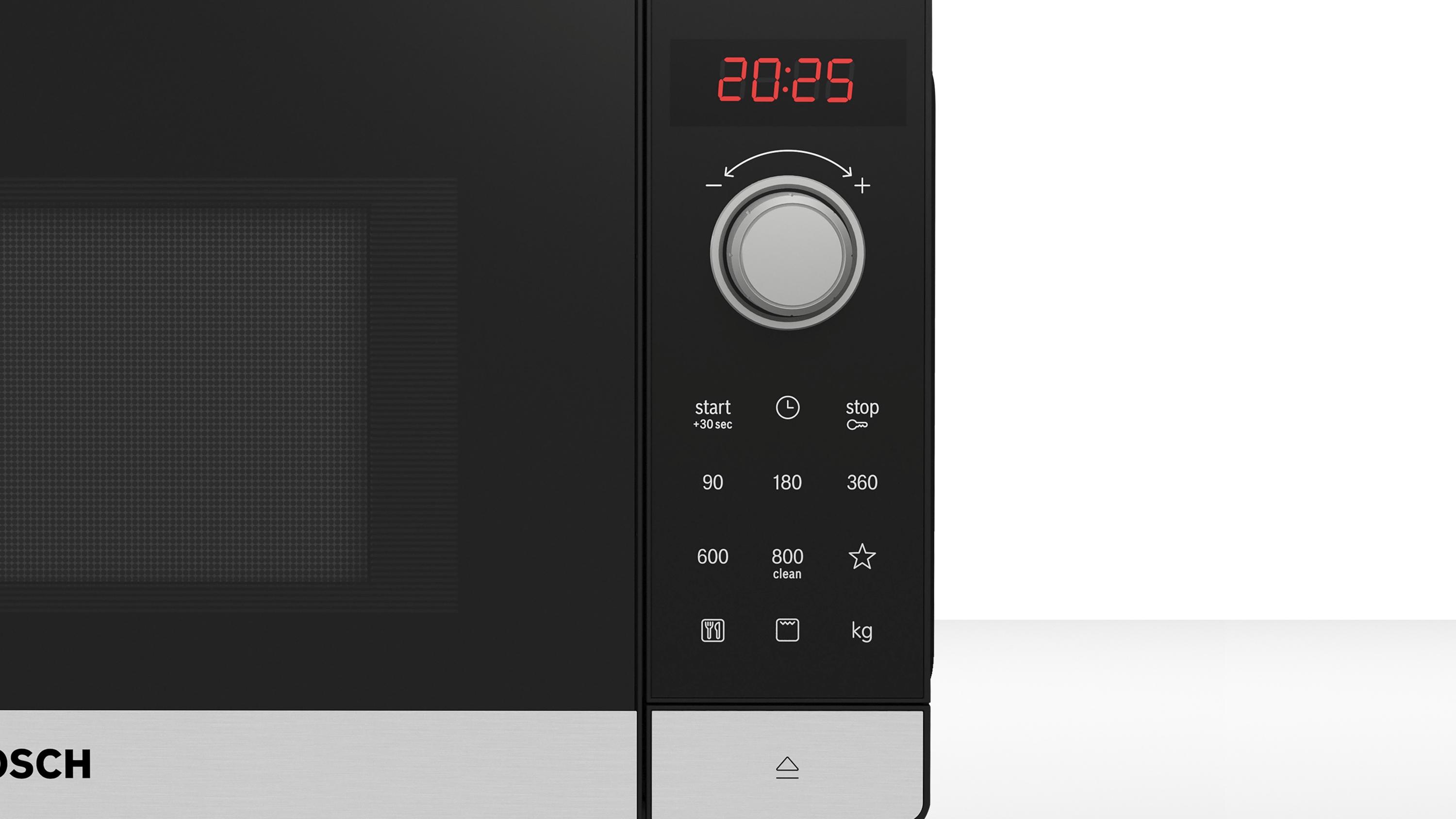 Bosch FEL023MS2  Mikrowelle, 26 x 44 cm, 800W, Drehteller 27cm,Türanschlag links