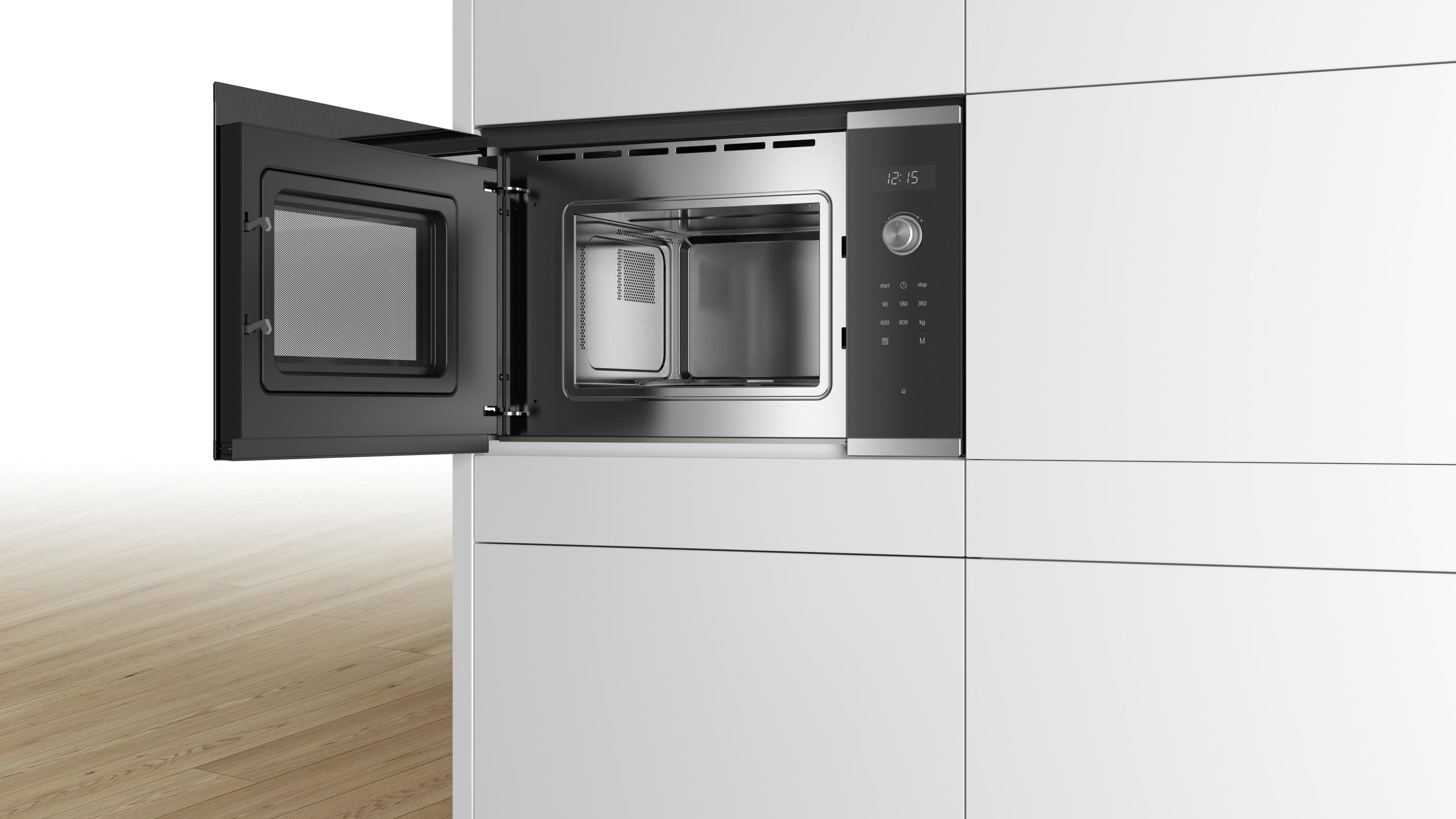 Bosch BFL524MS0 Serie 6 Einbau-Mikrowelle / 800 W / Elektronische Türöffnung