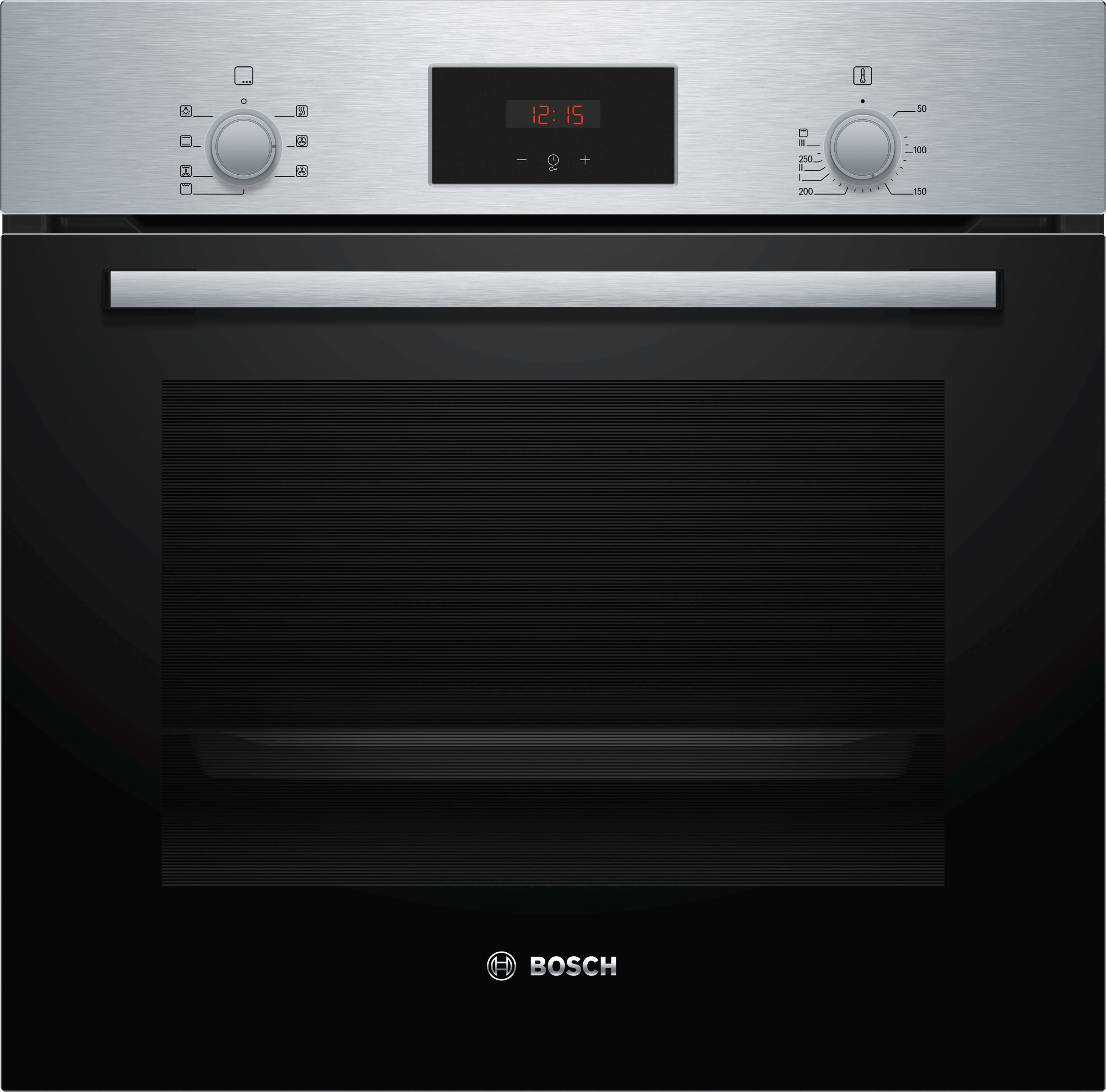 Bosch HBF133BR0 Einbau-Backofen, EcoClean Direct Reinigungshilfe, 3D Heißluft Backen auf 3 Ebenen, A