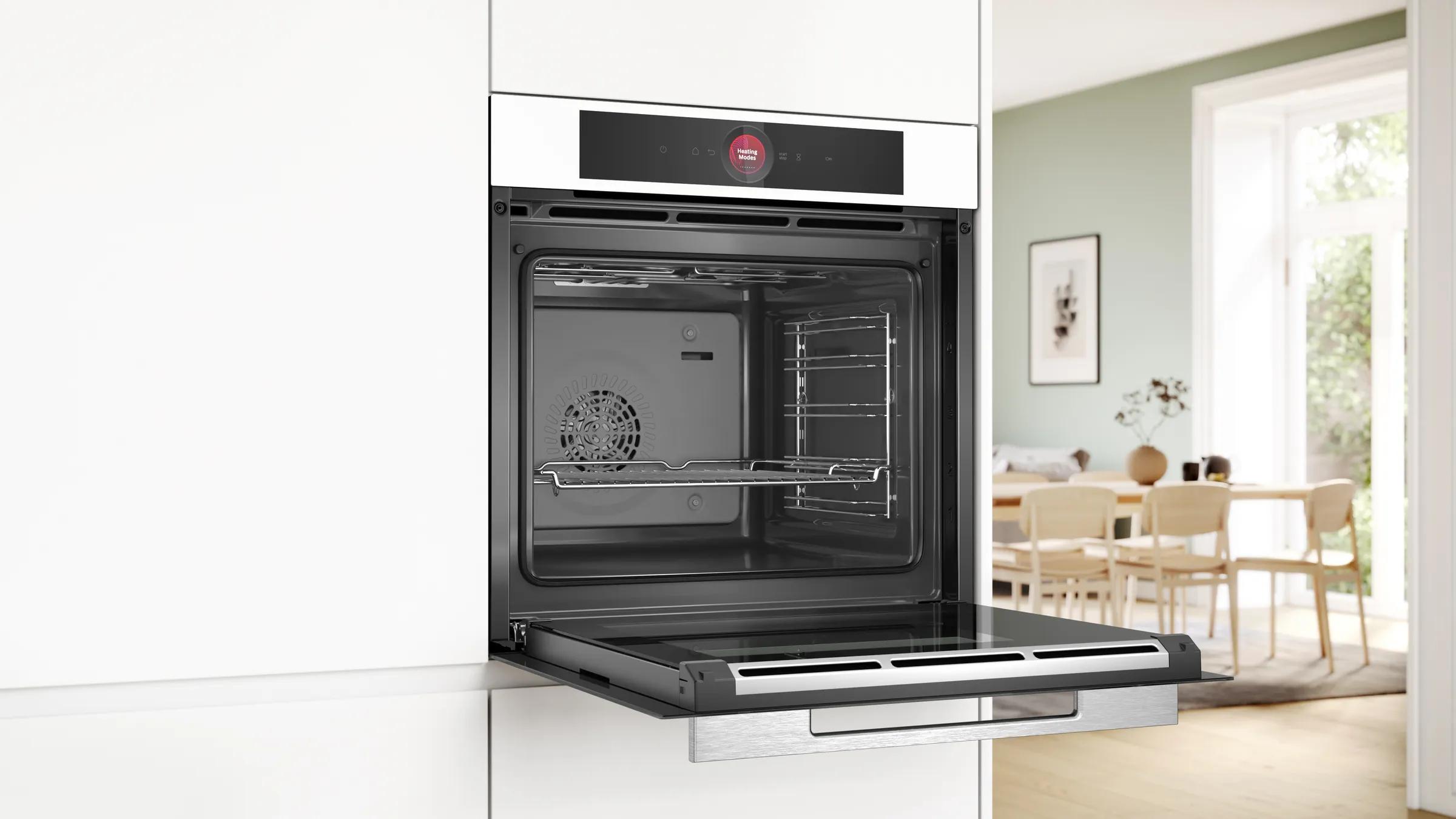Bosch HBG7341W1 Serie 8 EEK: A+ Einbau-Backofen, 71l, Air Fry, Home Connect, weiß