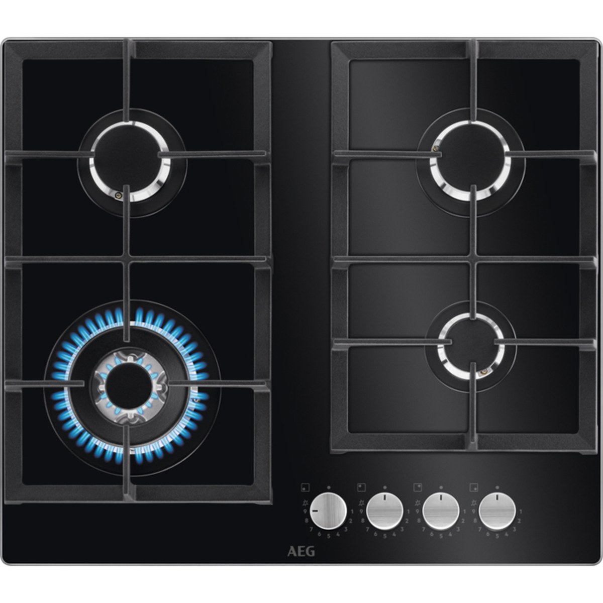AEG HKB64420NB Gaskochfeld 60 cm rahmenlos inkl. Wok Brenner