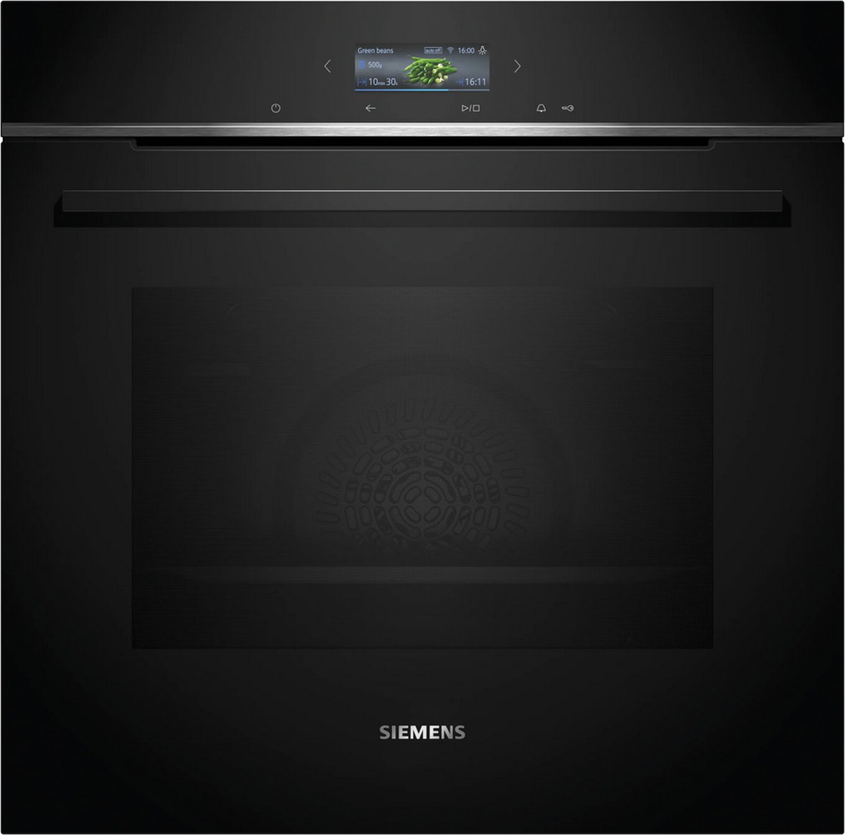 Siemens HB734G1B1 iQ700 A+ Einbaubackofen, 60 cm breit, 71 L, TFT Touchdisplay, Home Connec, schwarz/ Edelstahl