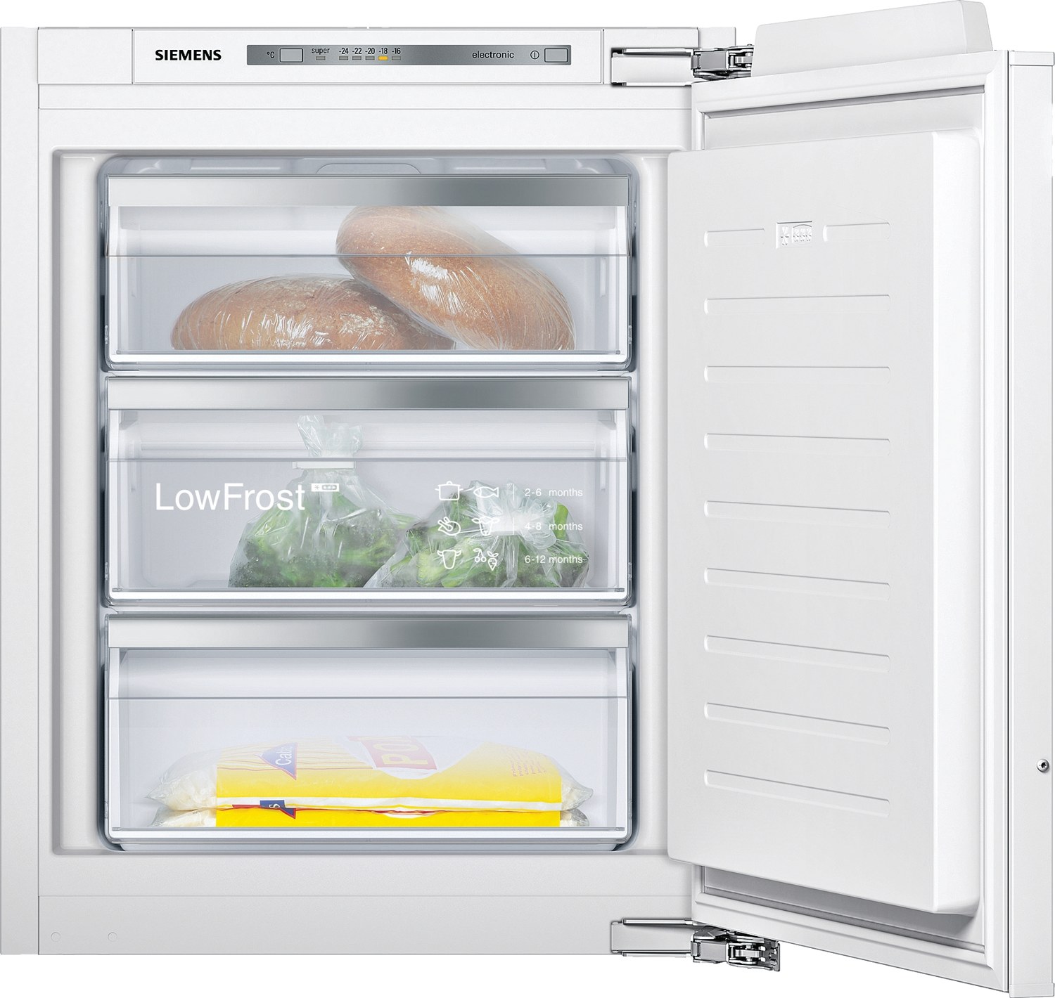 Siemens GI11VADC0 iQ500 Einbau Gefrierschrank, Nischenhöhe: 72cm, 70l, Flachscharnier, lowFrost, freshSense