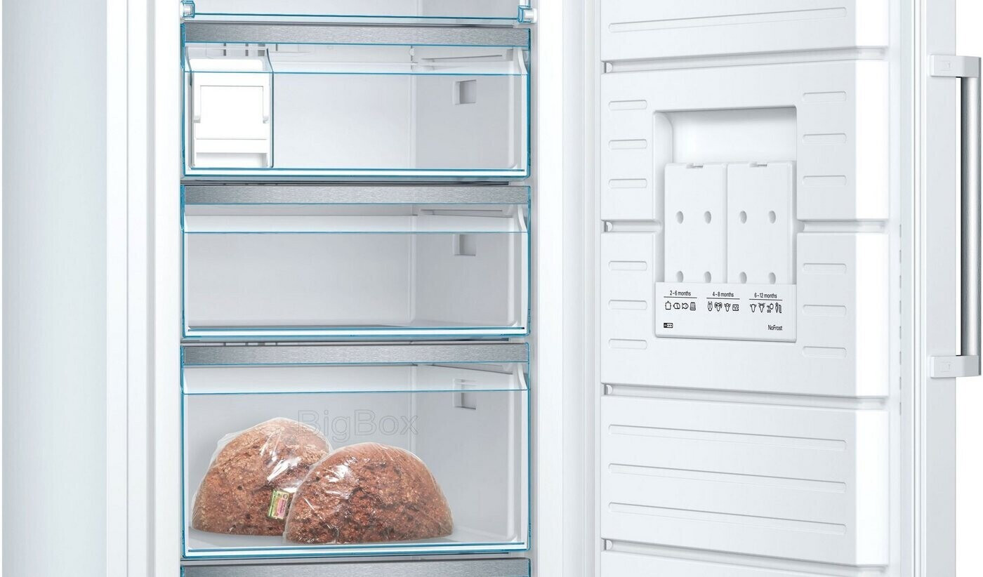 Bosch GSN54AWCV Stand Gefrierschrank, 70cm breit, 328l, NoFrost, VarioZone, Ice-Twister, weiß