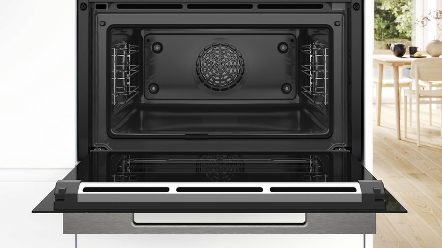 Bosch CBG7741B1 Serie 8 EEK: A+ Einbau-Kompaktbackofen, 60cm breit, 47l, Home Connect, Air-Fry, Pyrolyse, schwarz