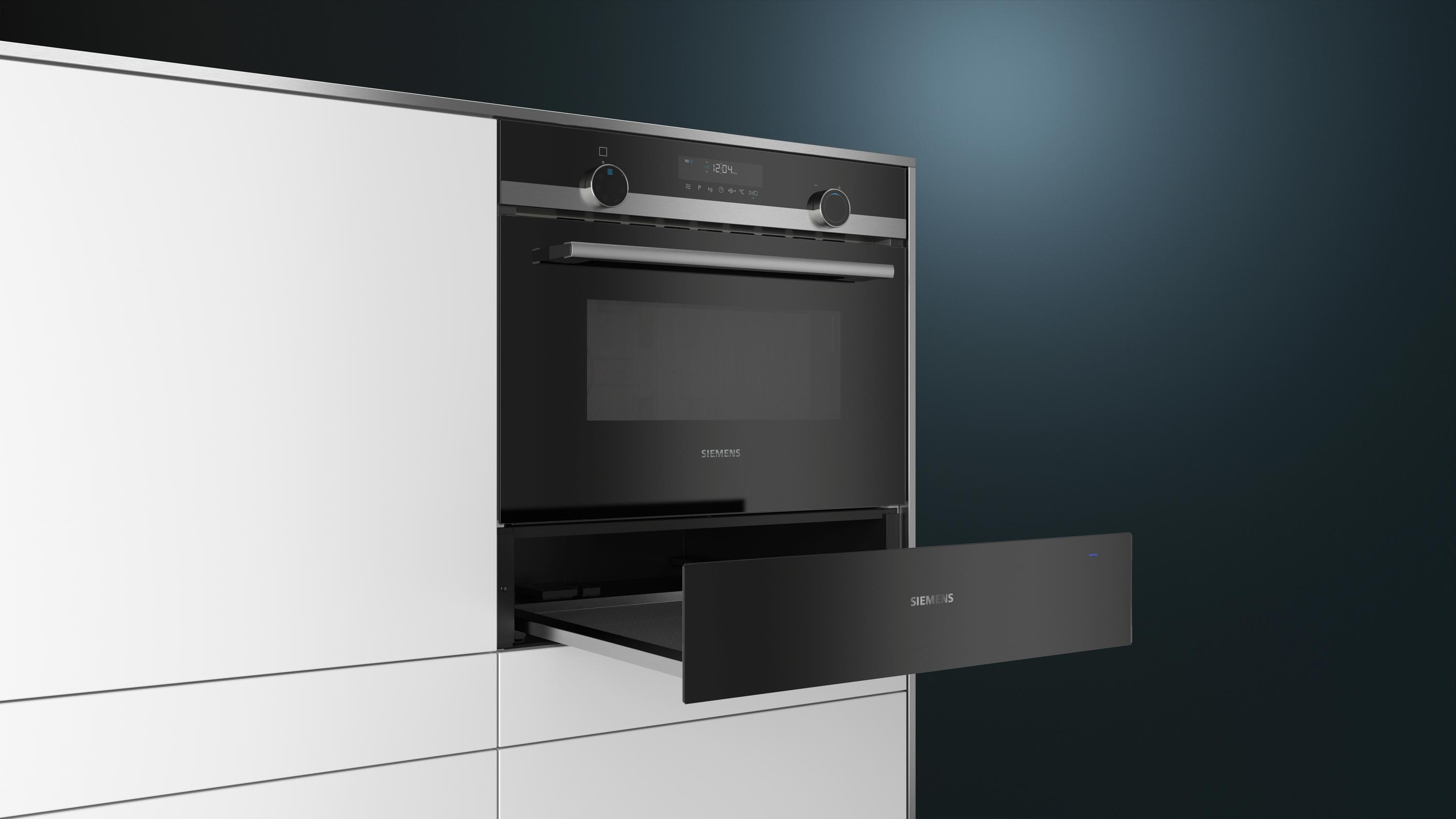 Siemens BI510CNR0 iQ500 Wärmeschublade, 14 cm hoch, 23l, lightControl schwarz