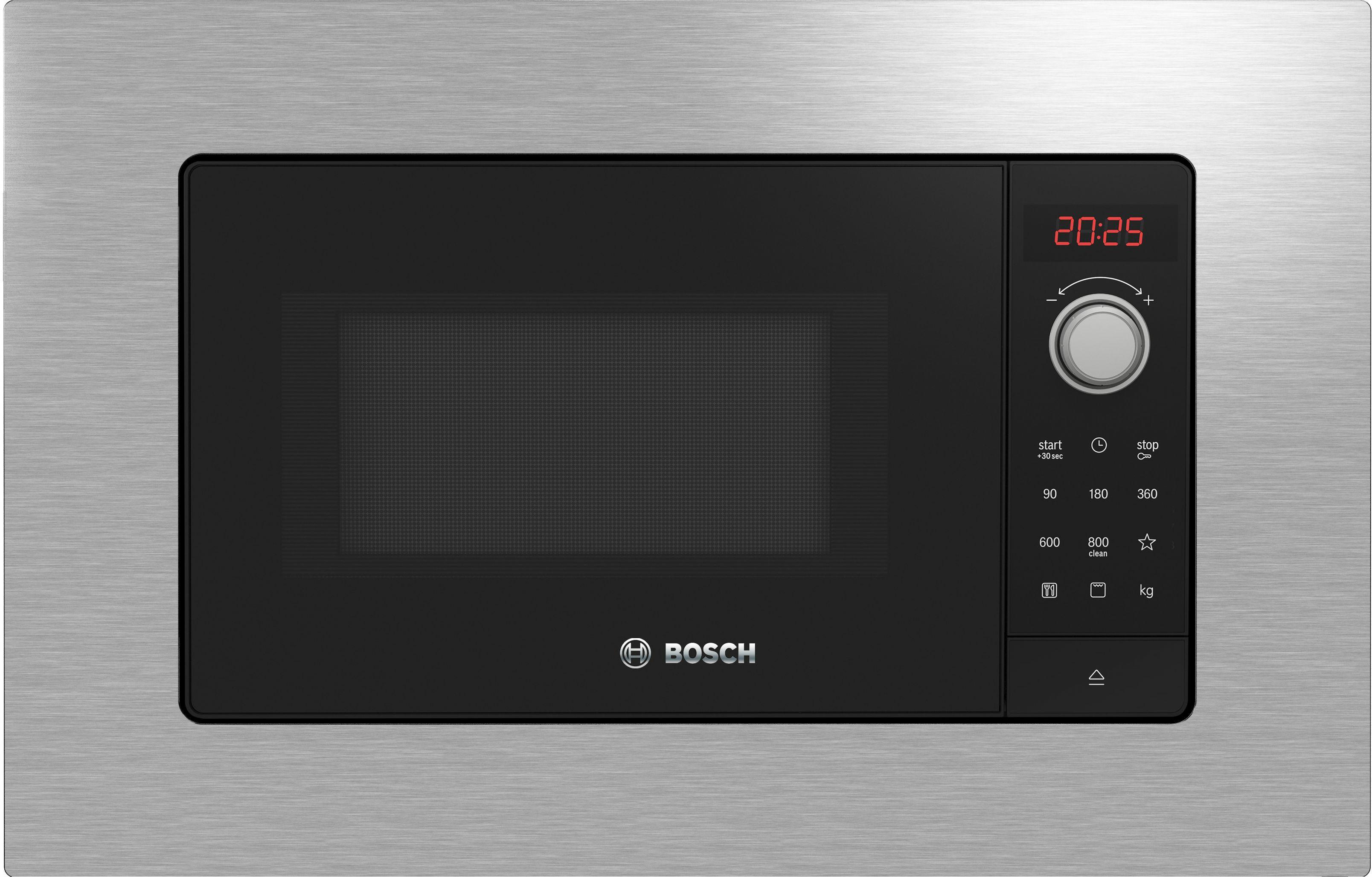 Bosch BEL623MS3 Mikrowelle Einbaumikrowelle, 60 x 38 cm, Edelstahl