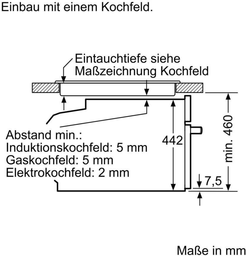 Bosch CBG675BS3 Serie 8 Einbau-Kompaktbackofen, 45 x 60 cm, Pyrolyse, A+