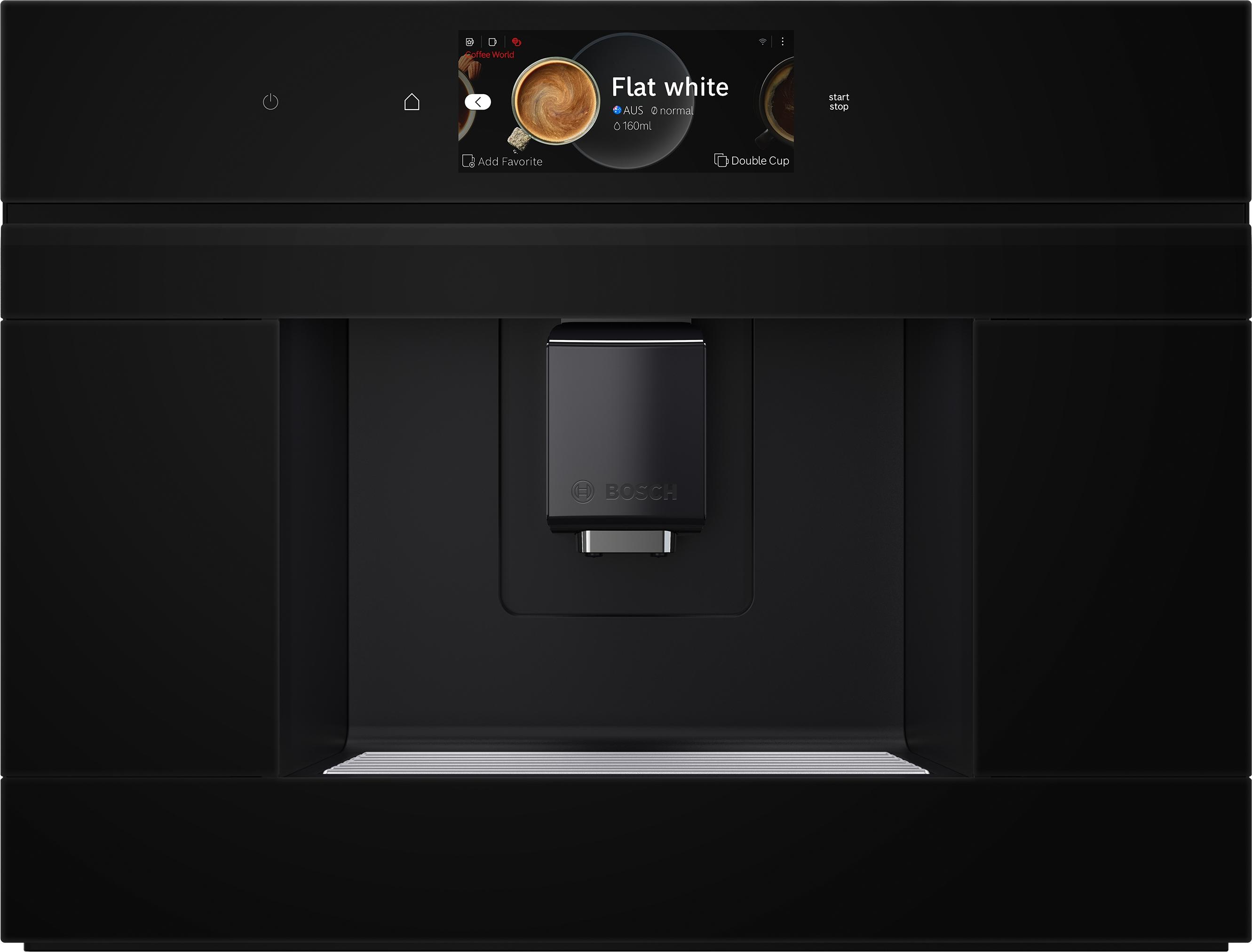 Bosch CTL7181B0 Serie 8 Einbau-Kaffeevollautomat, 19,0 bar, Aroma Select, Home Connect, Slide-and-Touch-Display, 2,4L, schwarz
