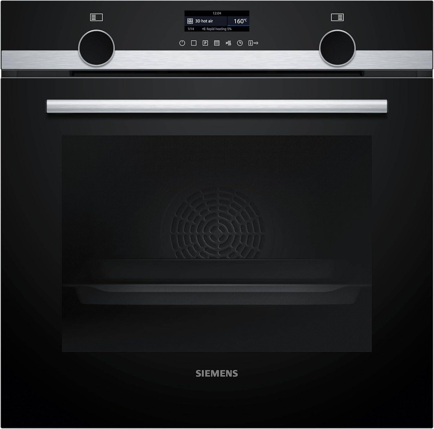 Siemens HB579GBR3 iQ500 A+ Einbau-Backofen, 60 cm breit, 71L, ActiveClean, cookControl40, Air Fry, TFT-Display, edelstahl