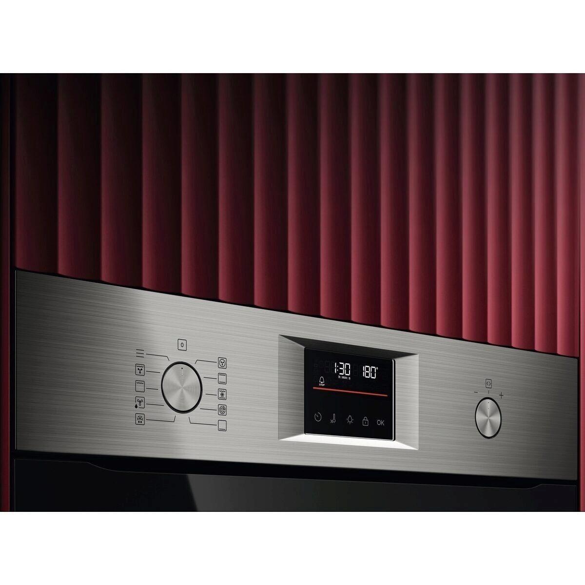 AEG OU5PB40SM A++ Einbaubackofen, 59,4 cm breit, 72 L, Pyrolytische Selbstreinigung, 45 Automatikprogramme, Edelstahl mit Antifingerprint