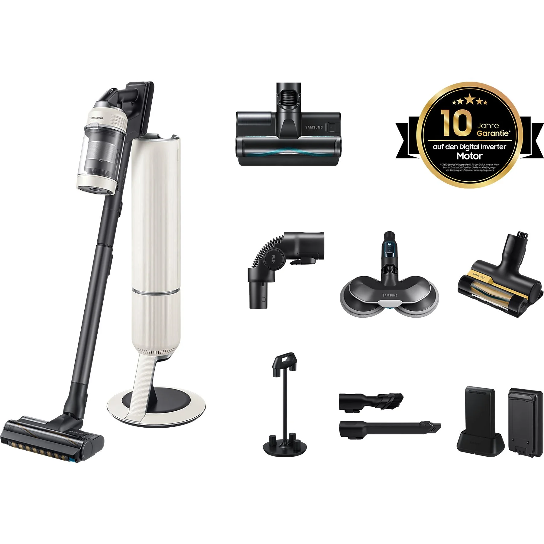 Samsung VS80F28EGS/WD Bespoke AI Jet CompleteClean Stielsauger, Akkubetrieb, 770 Watt Santorini beige