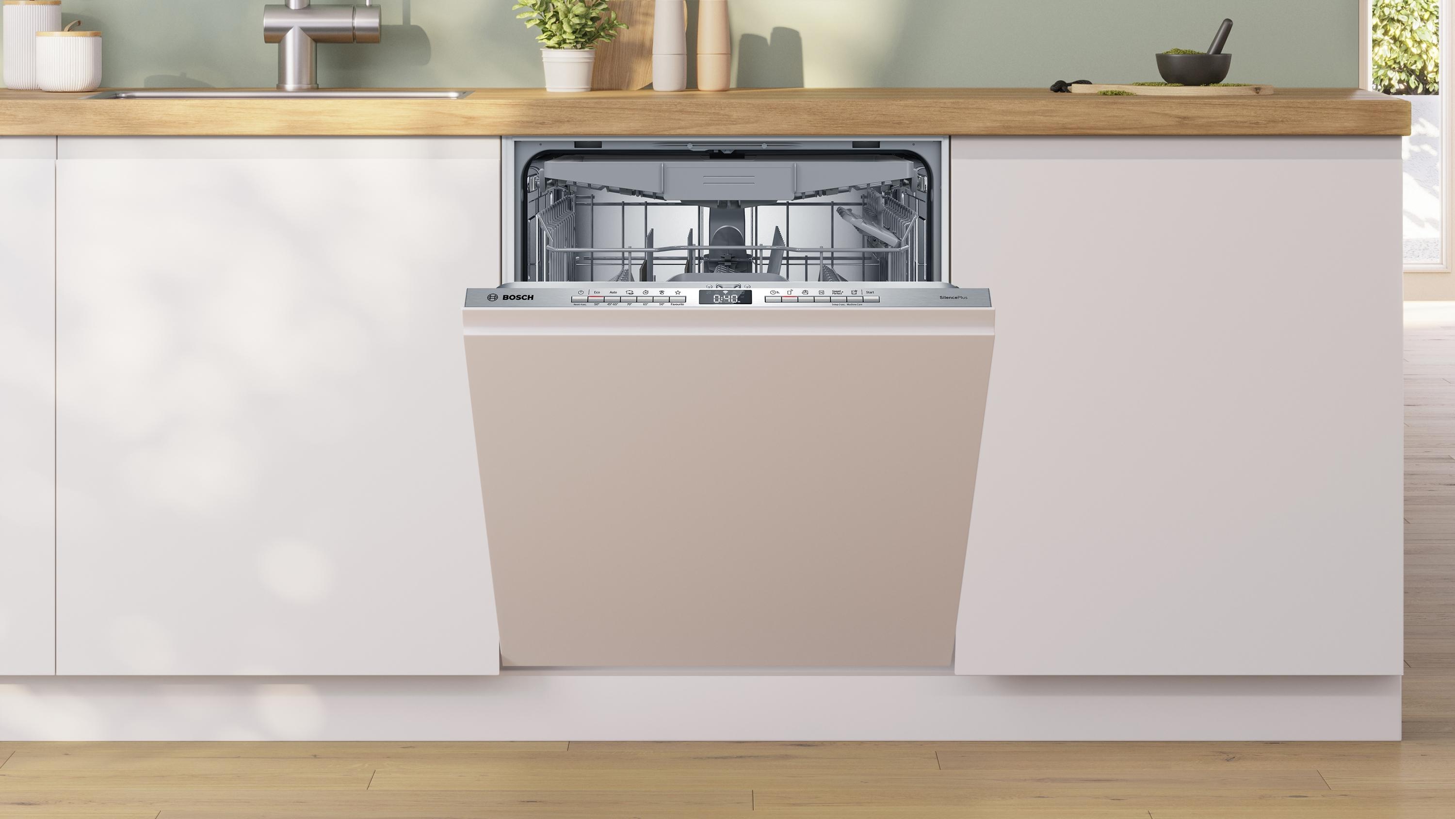 Bosch SMV4EVX08E Serie 4 Vollintegrierter Geschirrspüler, 60 cm breit, 14 Maßgedecke, Efficient Dry, VarioFlex-Körbe, Info Light, Aqua Stop, B