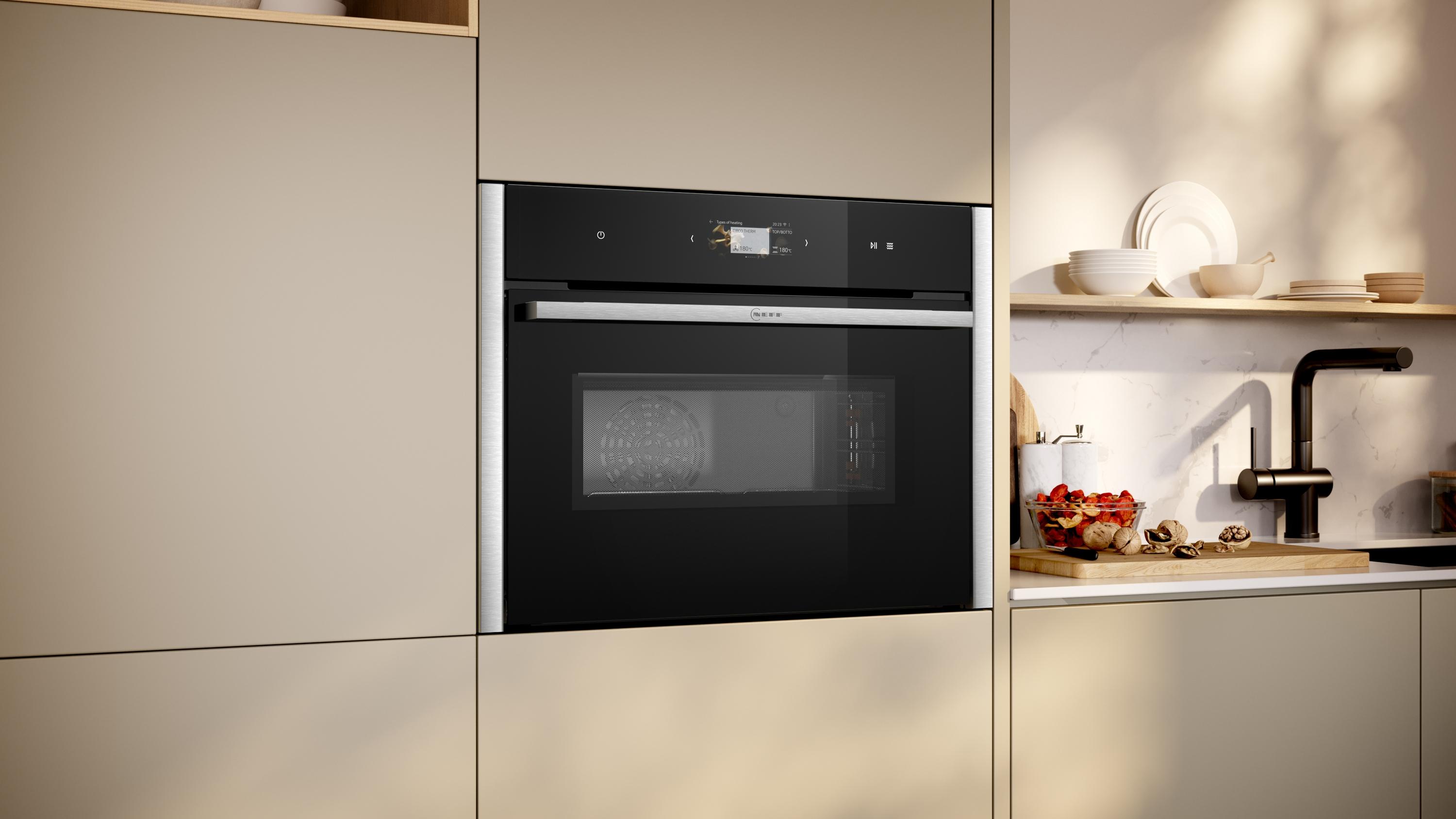 Neff C24MS31N0 N 90, Kompaktbackofen mit Mikrowelle, 60 x 45 cm, Edelstahl