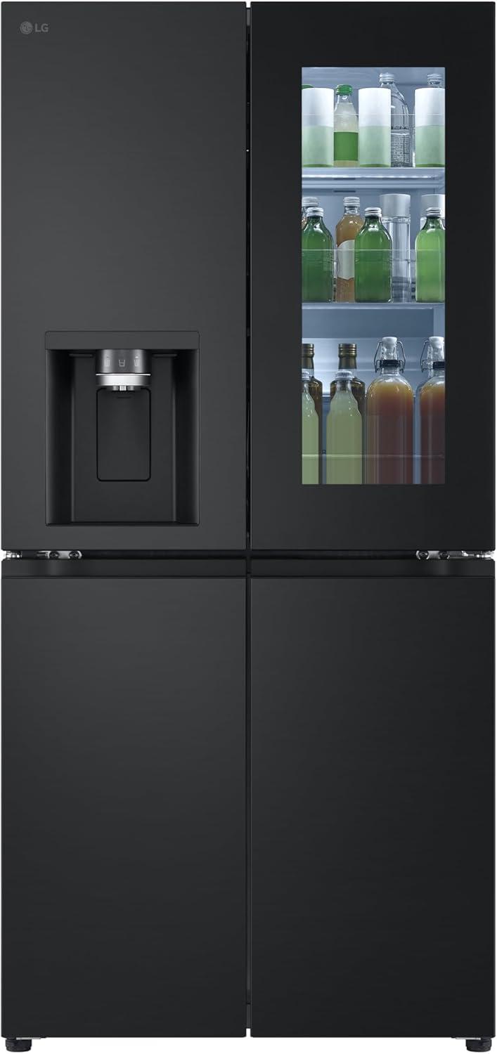 LG GMG861EPAE Stand Side-by-Side Kombination Slim Multidoor, 83, 5 cm breit, 508 L, Total NoFrost, Eis-, Crushed Ice- und Wasserspender, InstaView, Wassertank, Essence Matt Black