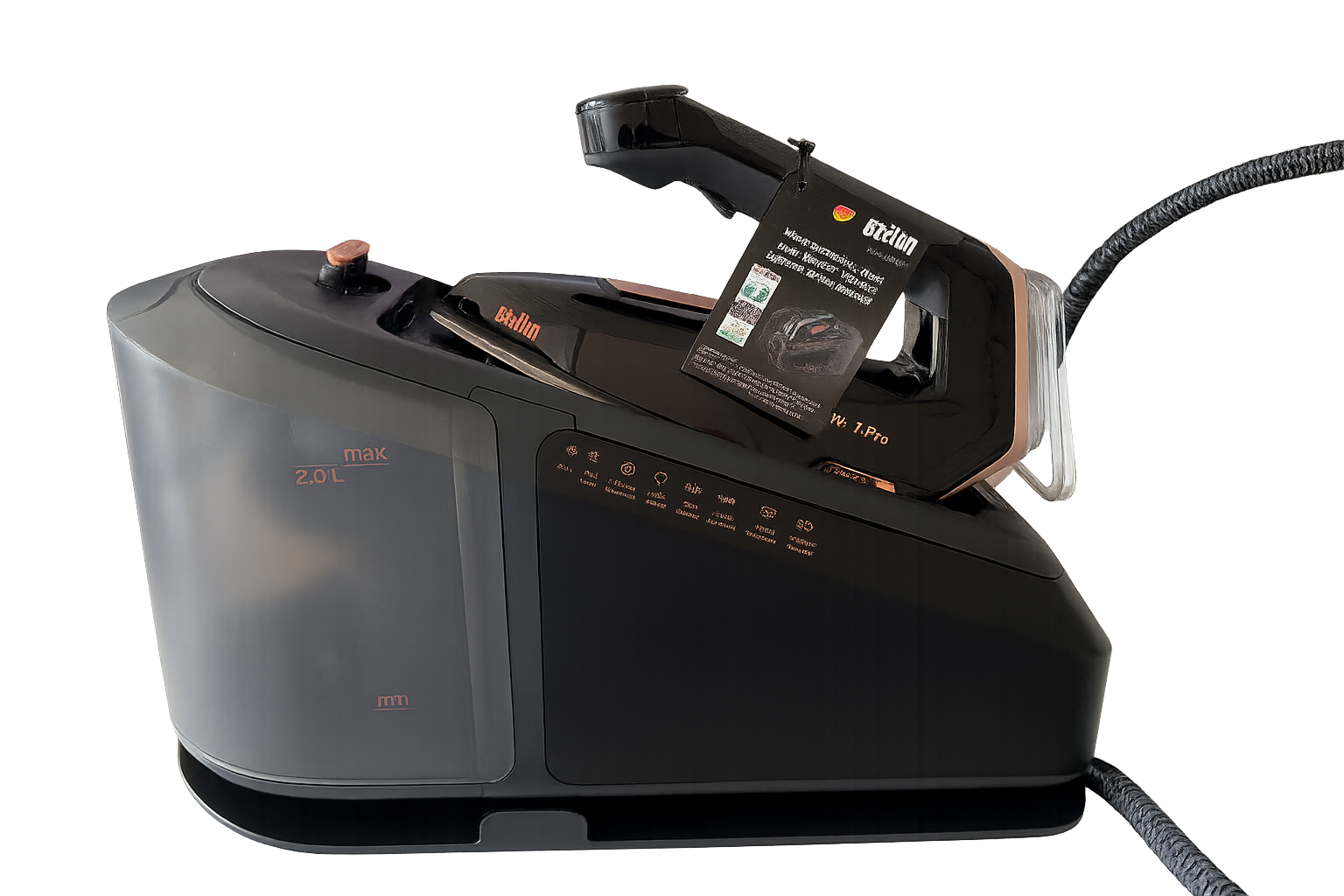 Braun IS7286BK Dampfbügelstation CareStyle 7 Pro , 2000,00 ml Wassertank, FreeGlide