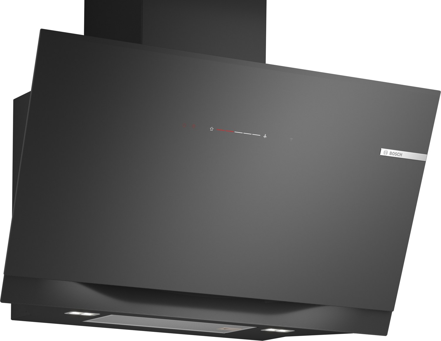 Bosch DWK91LT60, Serie 8, Smarte Dunstabzugshaube, 90 cm, Klarglas schwarz bedruckt, Extrem Leise , PerfectAir-Sensor
