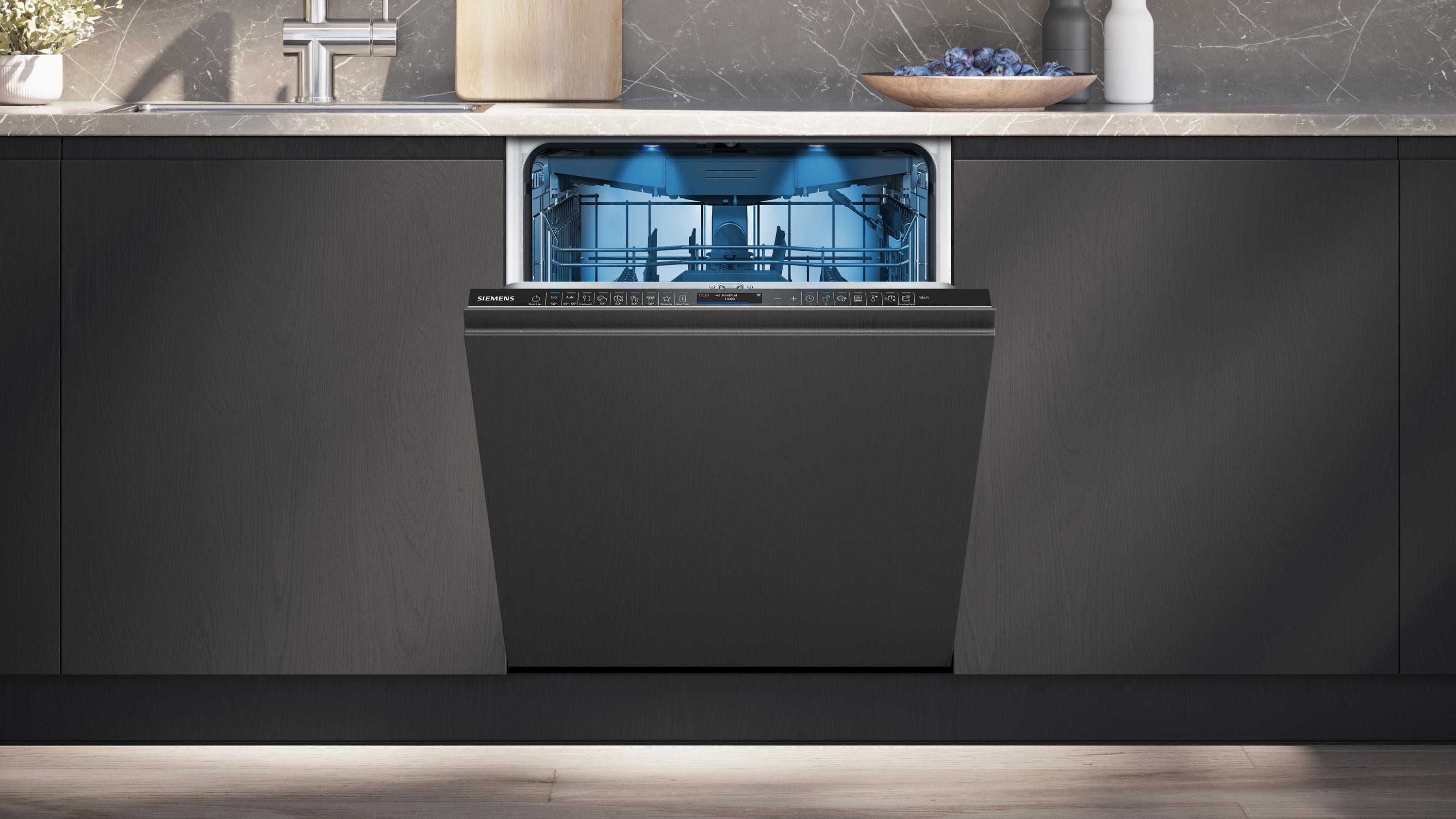 Siemens SN87TX00CE iQ700 Vollintegrierter Geschirrspüler, 60 cm breit, 14 Maßgedecke, aquaStop, Kindersicherung, VarioSchublade Pro, timeLight, emotionLight