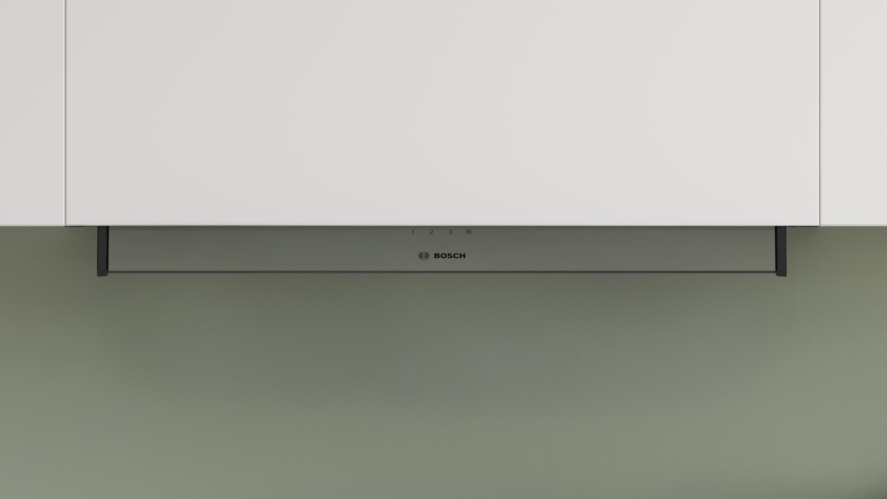 Bosch DBB85CC60 Serie 4, Integrierte Designhaube, 80 cm, Klarglas, Mattschwarz