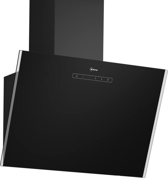 Neff D63IDK1S0 N30 EEK: A Kopffreihaube, 60 cm breit, Ab-/Umluft, Touch Control, LED, schwarz