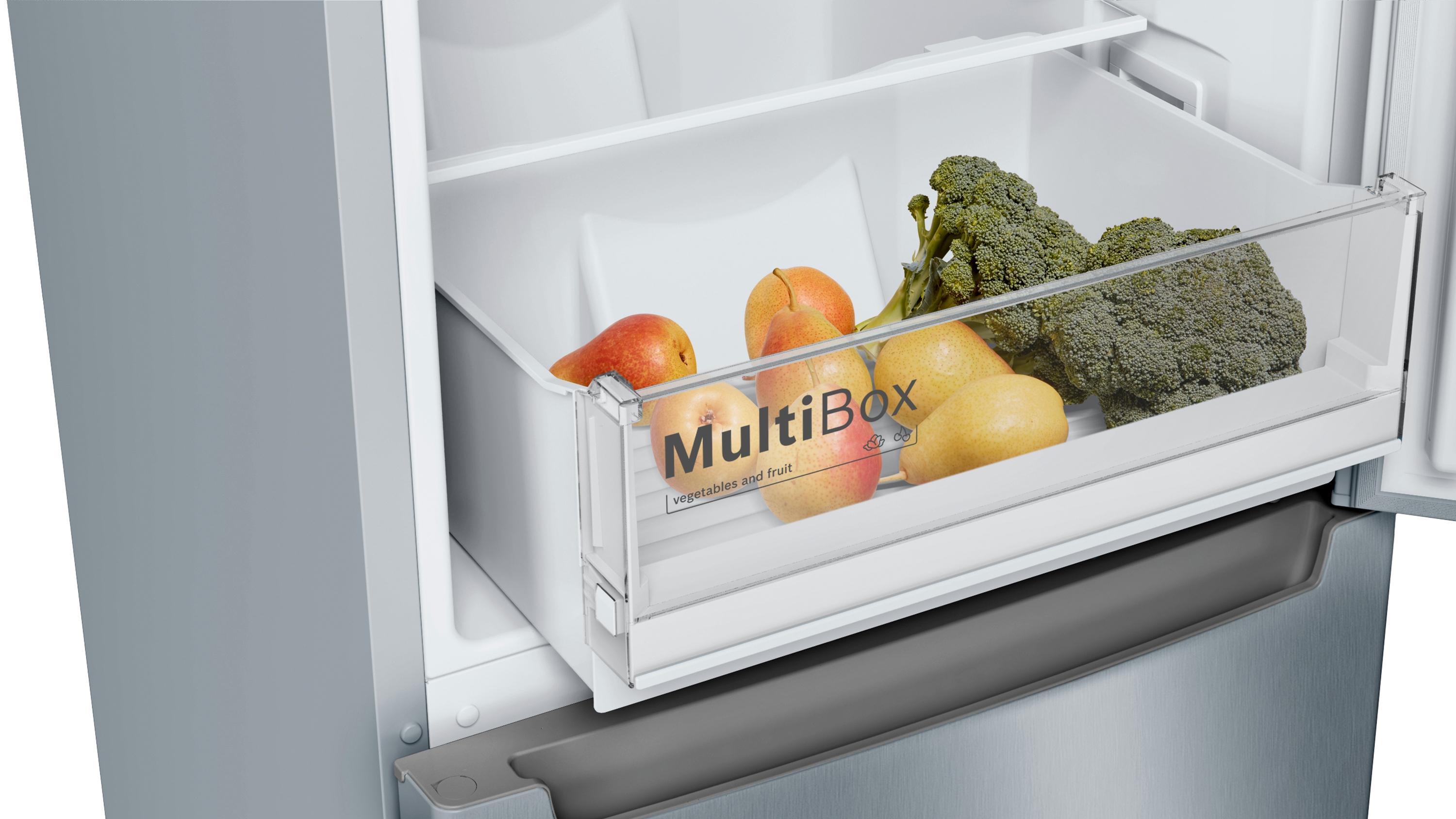 Bosch Serie 2 KGN33NLEB Kühl- und Gefrierkombination Freistehend 282 l E Edelstahl