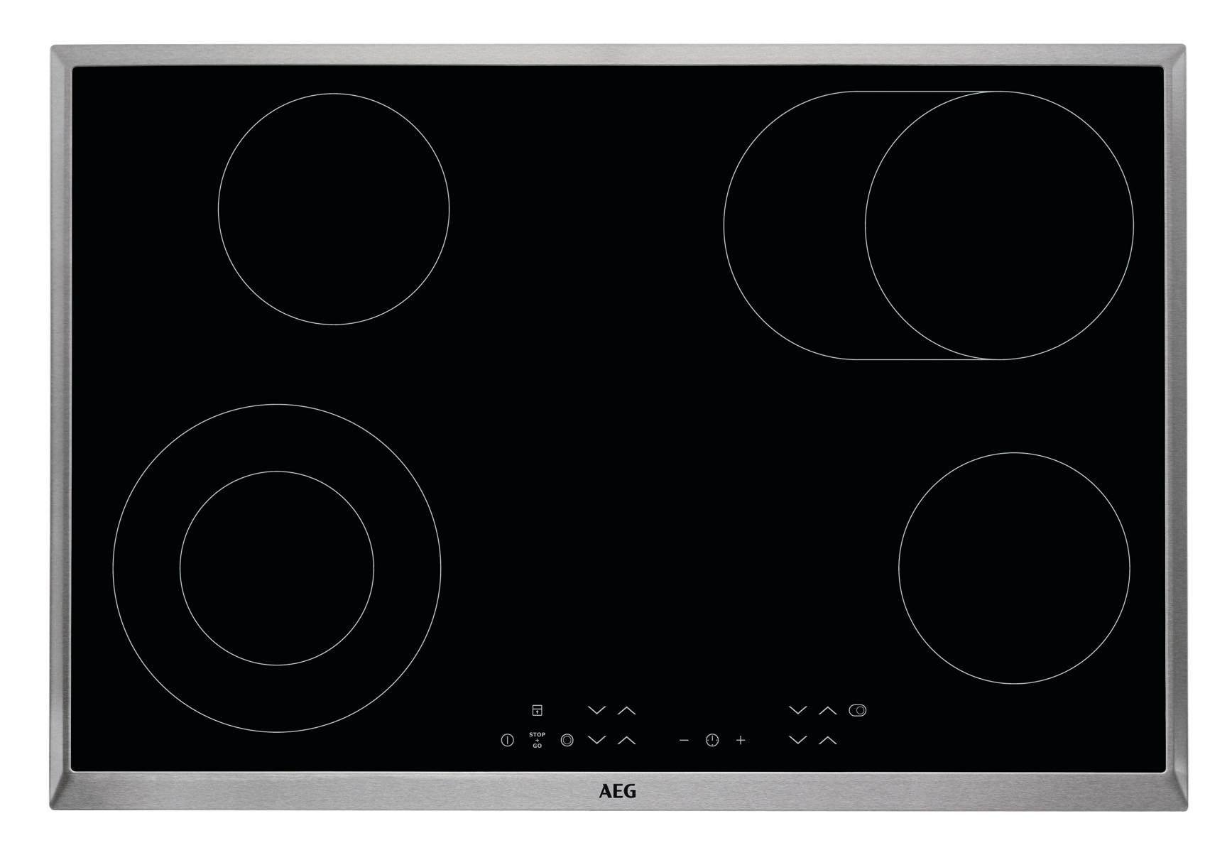 AEG HK834060XB 80cm Kochfeld Mehrzweck-Kochzone Edelstahlrahmen
