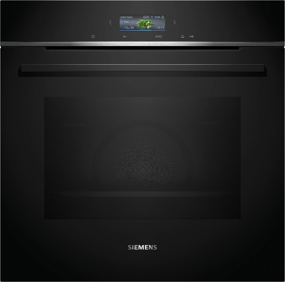 Siemens HB734G1B1 iQ700 A+ Einbaubackofen, 60 cm breit, 71 L, TFT Touchdisplay, Home Connec, schwarz/ Edelstahl Siemens HB734G1B1 iQ700 A+ Einbaubackofen, 60 cm breit, 71 L, TFT Touchdisplay, Home Connec, schwarz/ Edelstahl