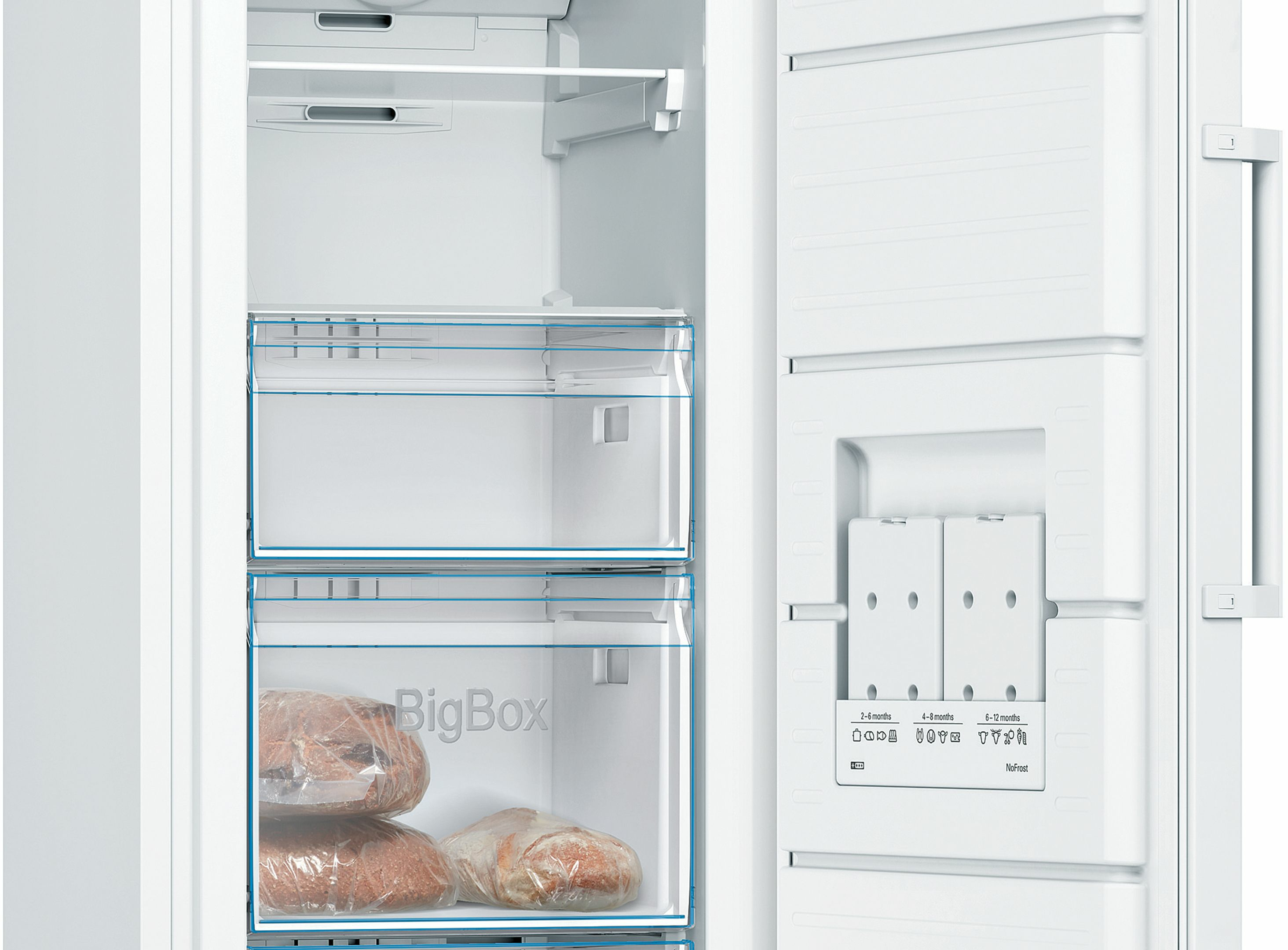 Bosch GSN29VWEP Stand Gefrierschrank, 60cm breit, 200l, NoFrost, Multi Airflow-System