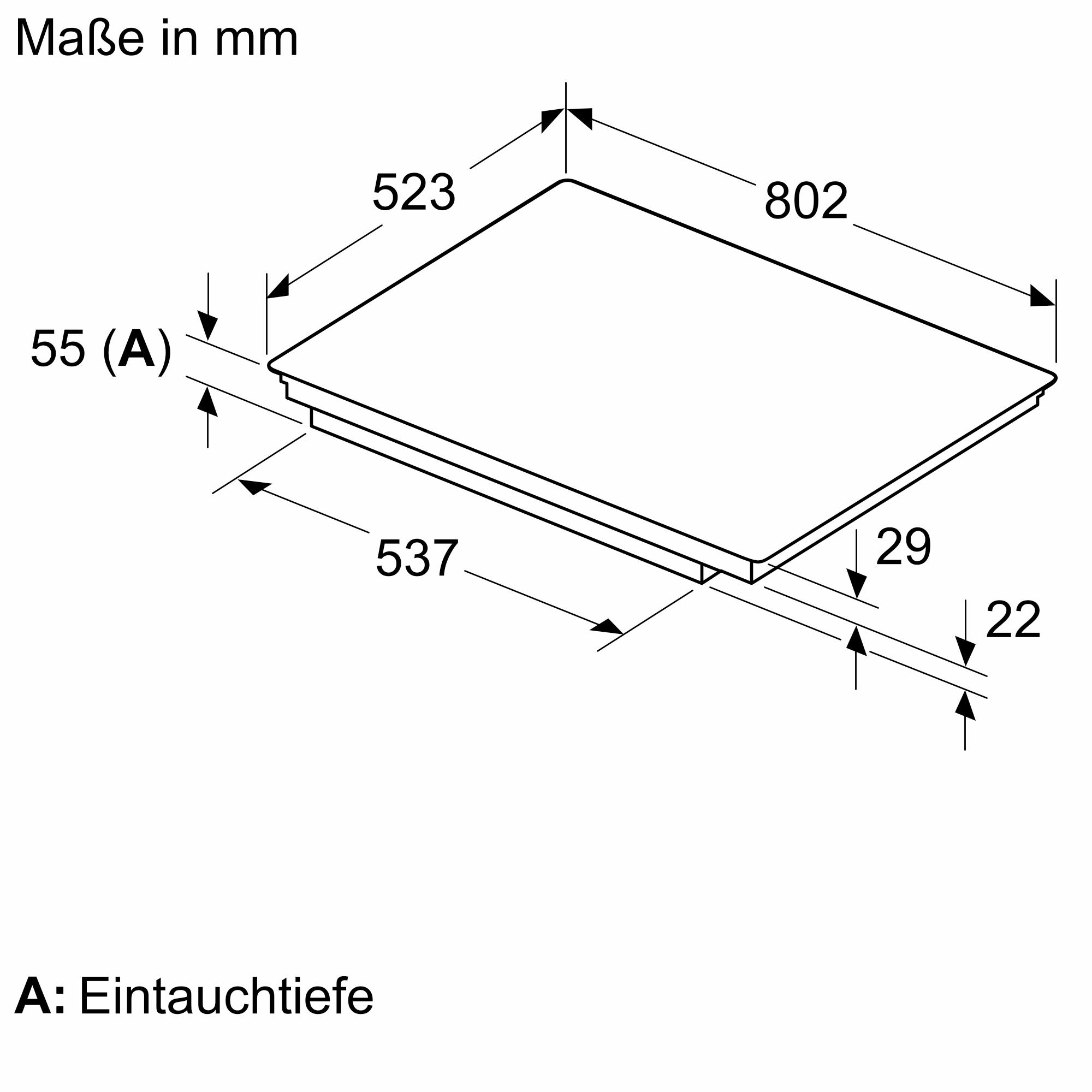 Neff T58SHW1L0 N 70, Induktionskochfeld, 80 cm, Mit Rahmen aufliegend