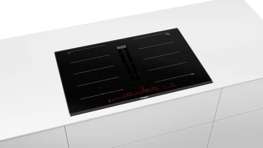 Bosch PXX875D67E Serie 8 Induktions Kochfeld mit integriertem Dunstabzug 80cm B